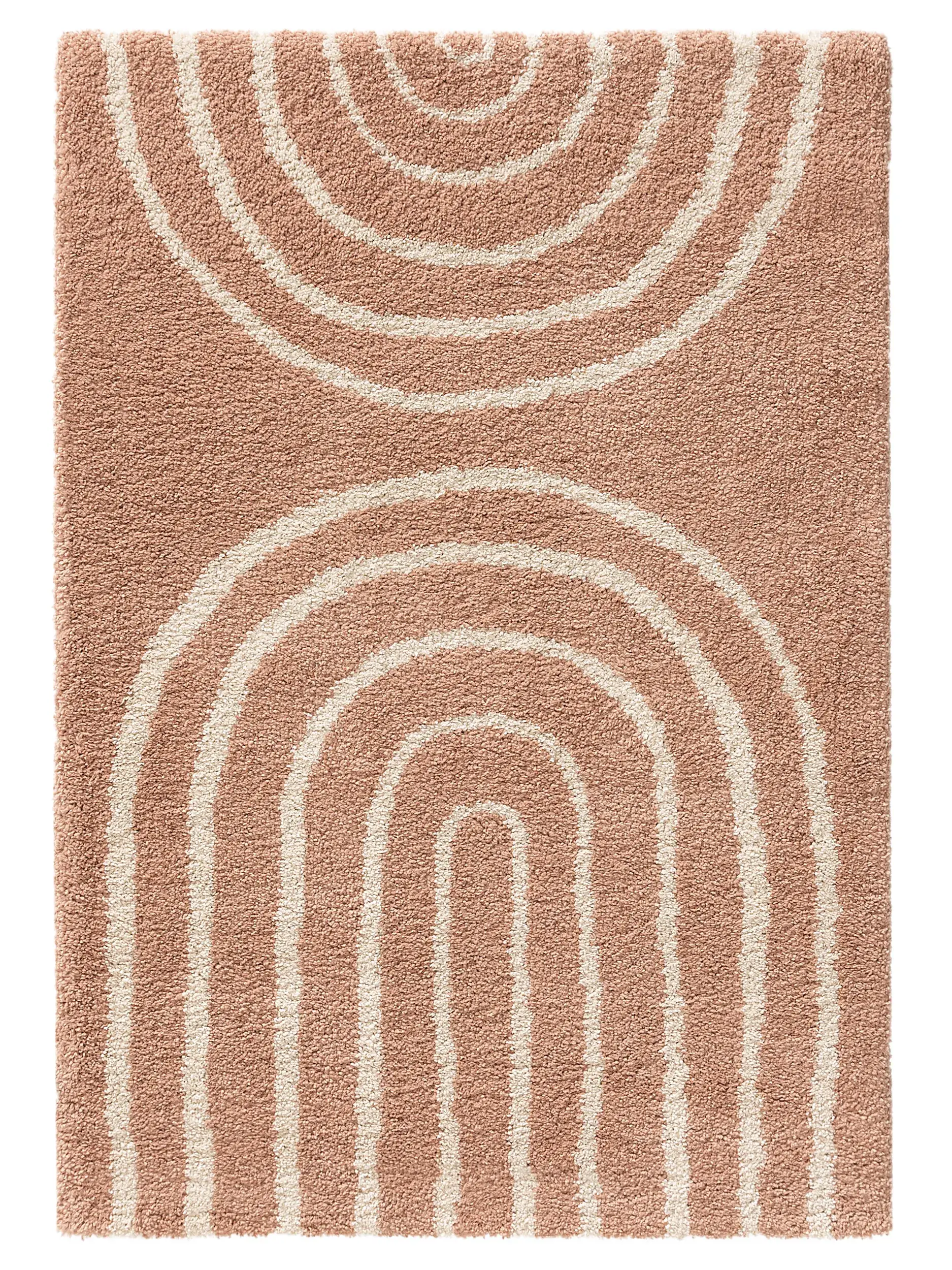 Teppe av 100% Polypropylen i Rosa med 100% Polypropylen høy lugg fra Lytte