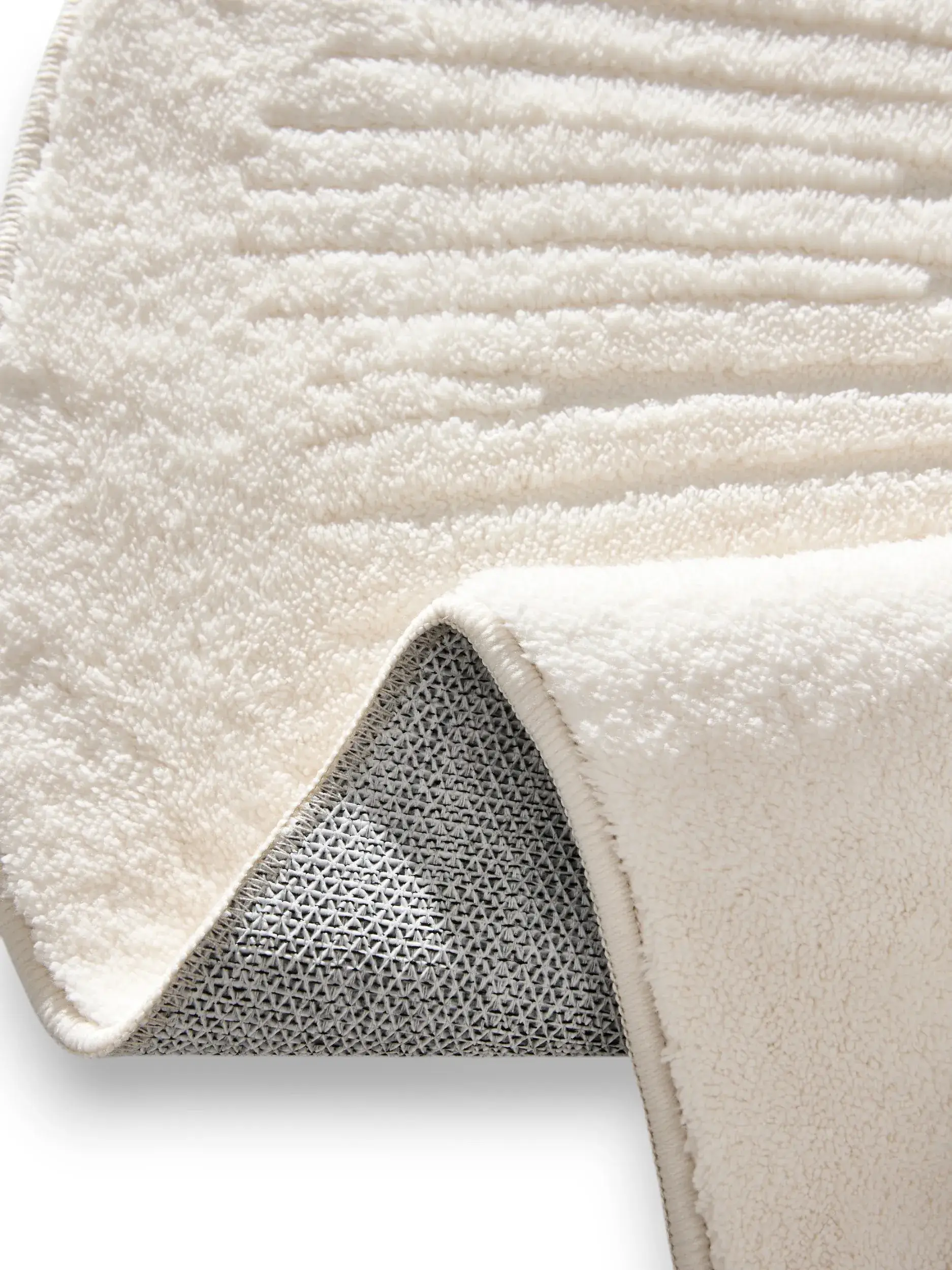 Tappeto di 100% Poliestere in Beige con pelo alto 100% Poliestere da benuta POP