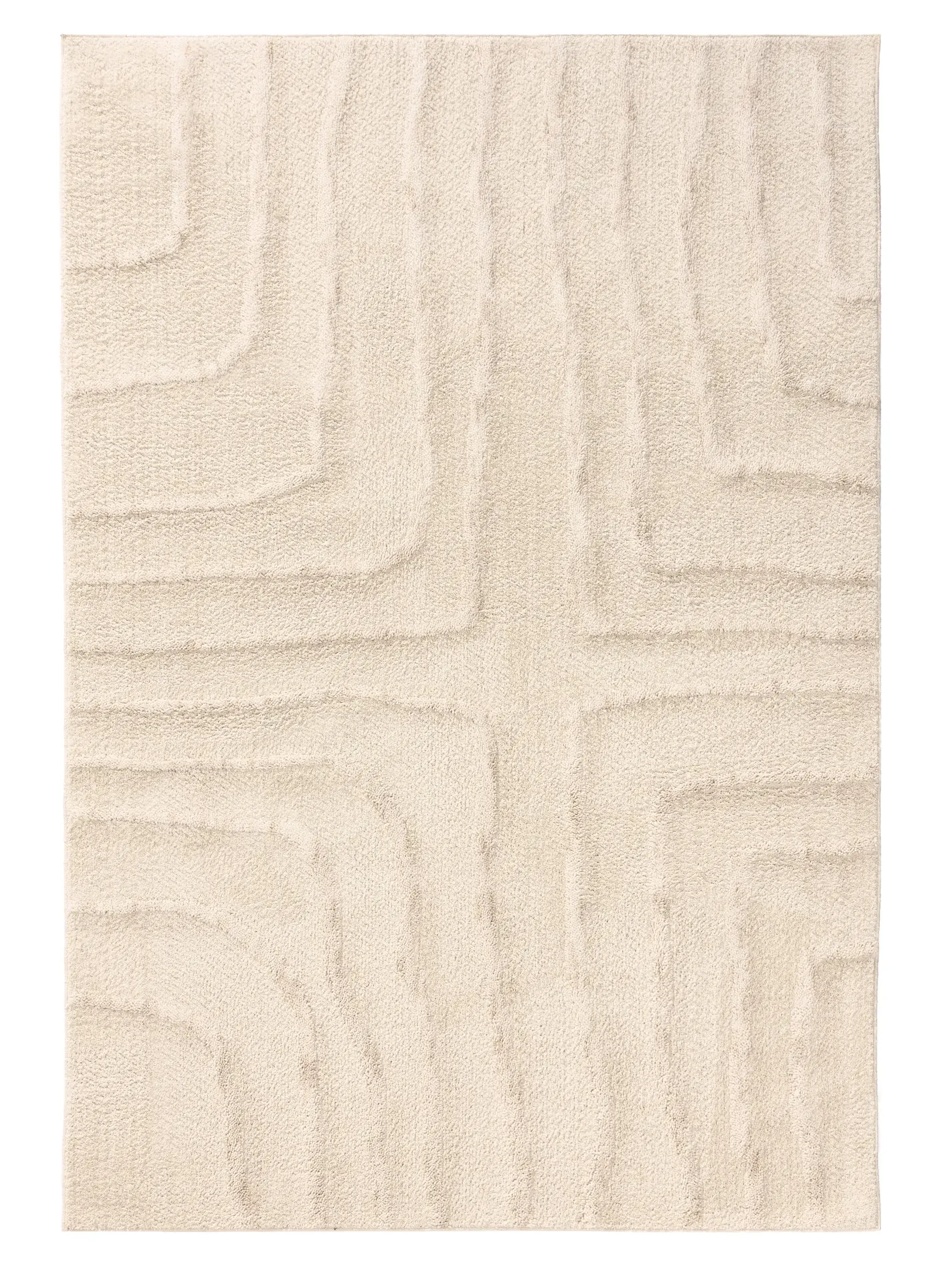 Tapis en 100% Polyester en Blanc avec une pile de 100% Polyester de hauteur de benuta POP