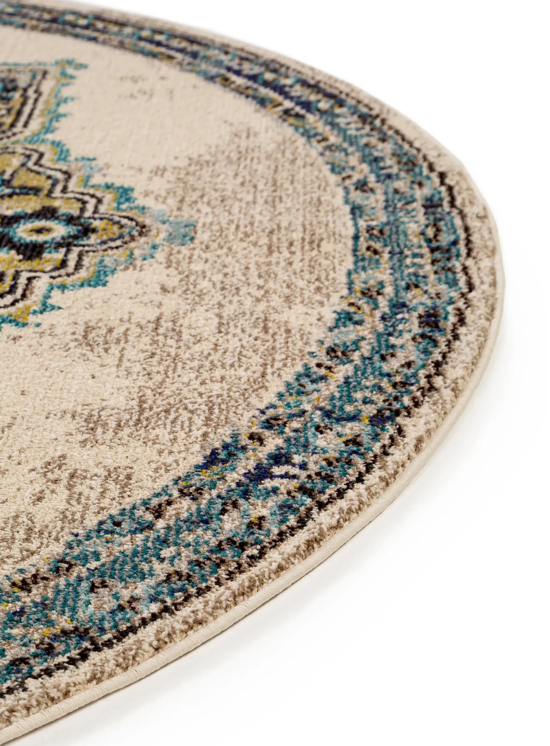 Teppich aus 100% Polypropylen in Beige mit 100% Polypropylen hohem Flor von benuta Nest