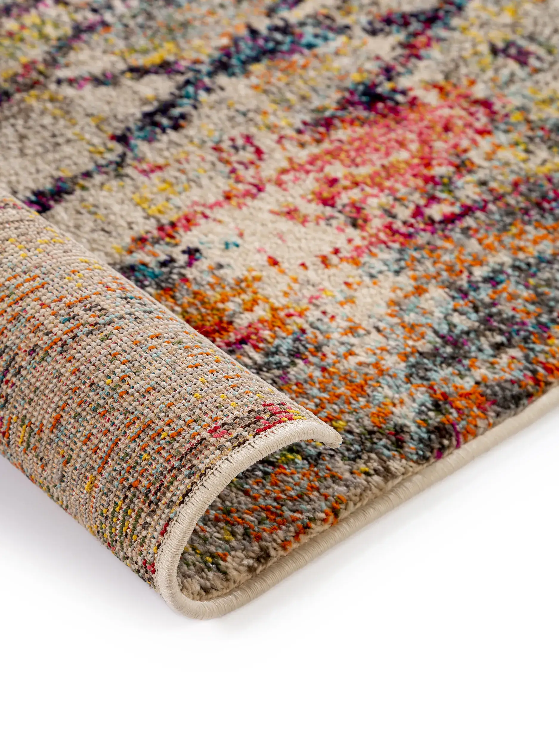 Teppich aus 100% Polypropylen in Beige mit 100% Polypropylen hohem Flor von benuta Nest