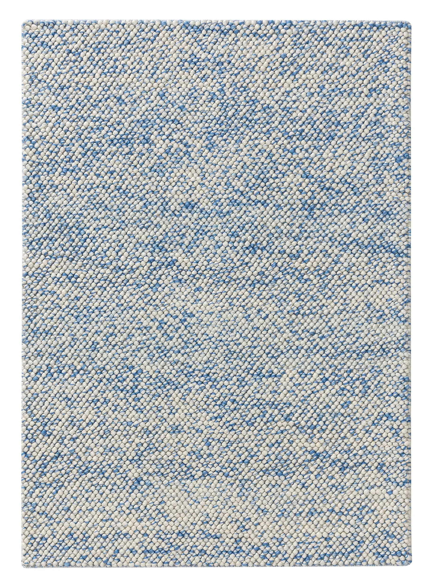 Teppich aus 70% Wolle, 30% Polyester in Blau mit 70% Wolle, 30% Polyester hohem Flor von Lytte