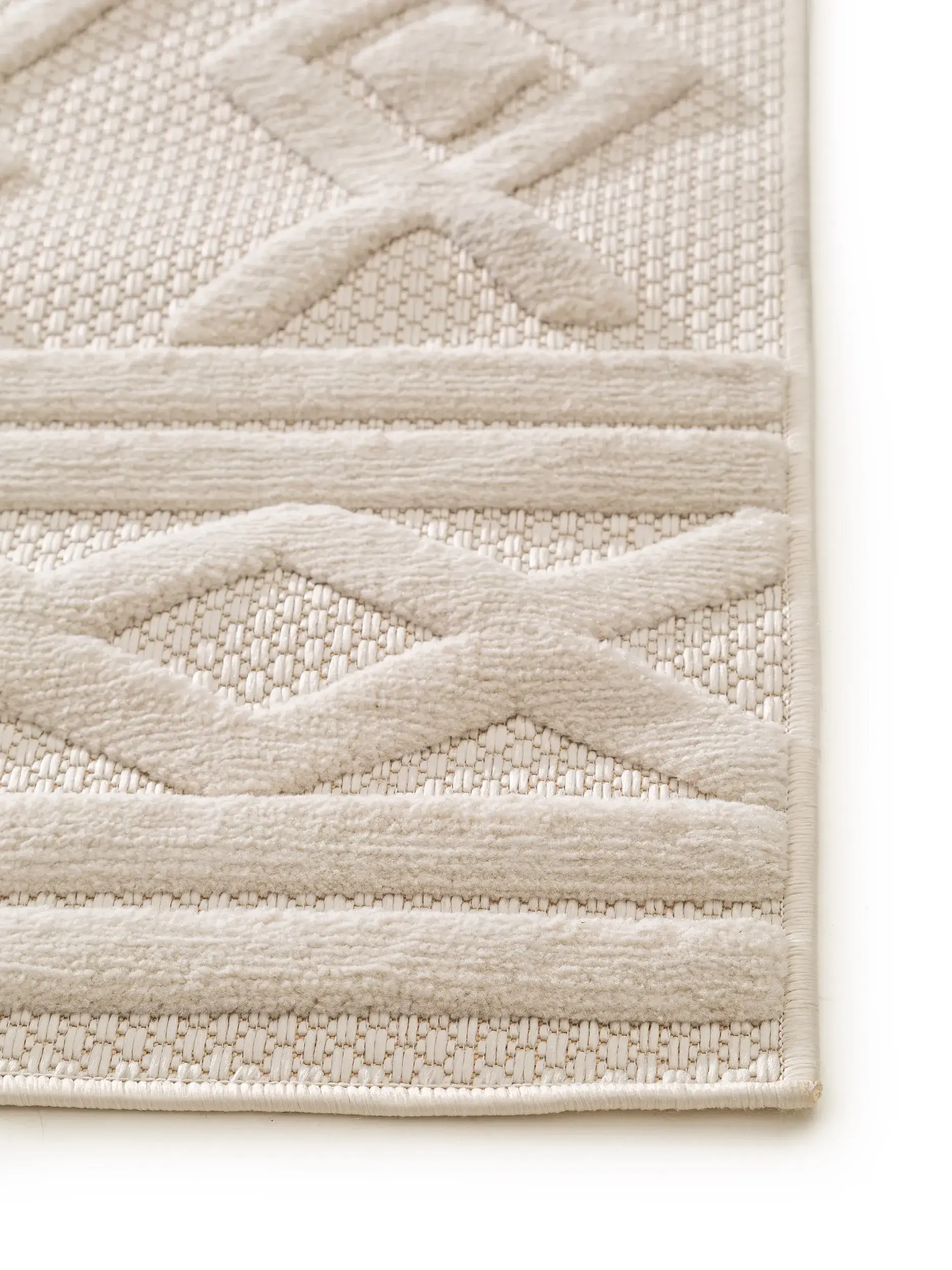 Teppe av 100% Polypropylen i Beige med 100% Polypropylen høy lugg fra benuta Nest
