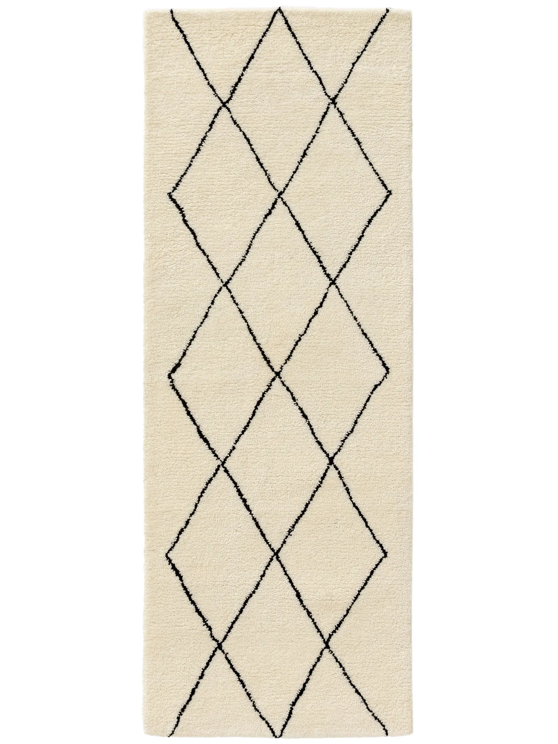 Wollteppich Läufer Berber Cream von 