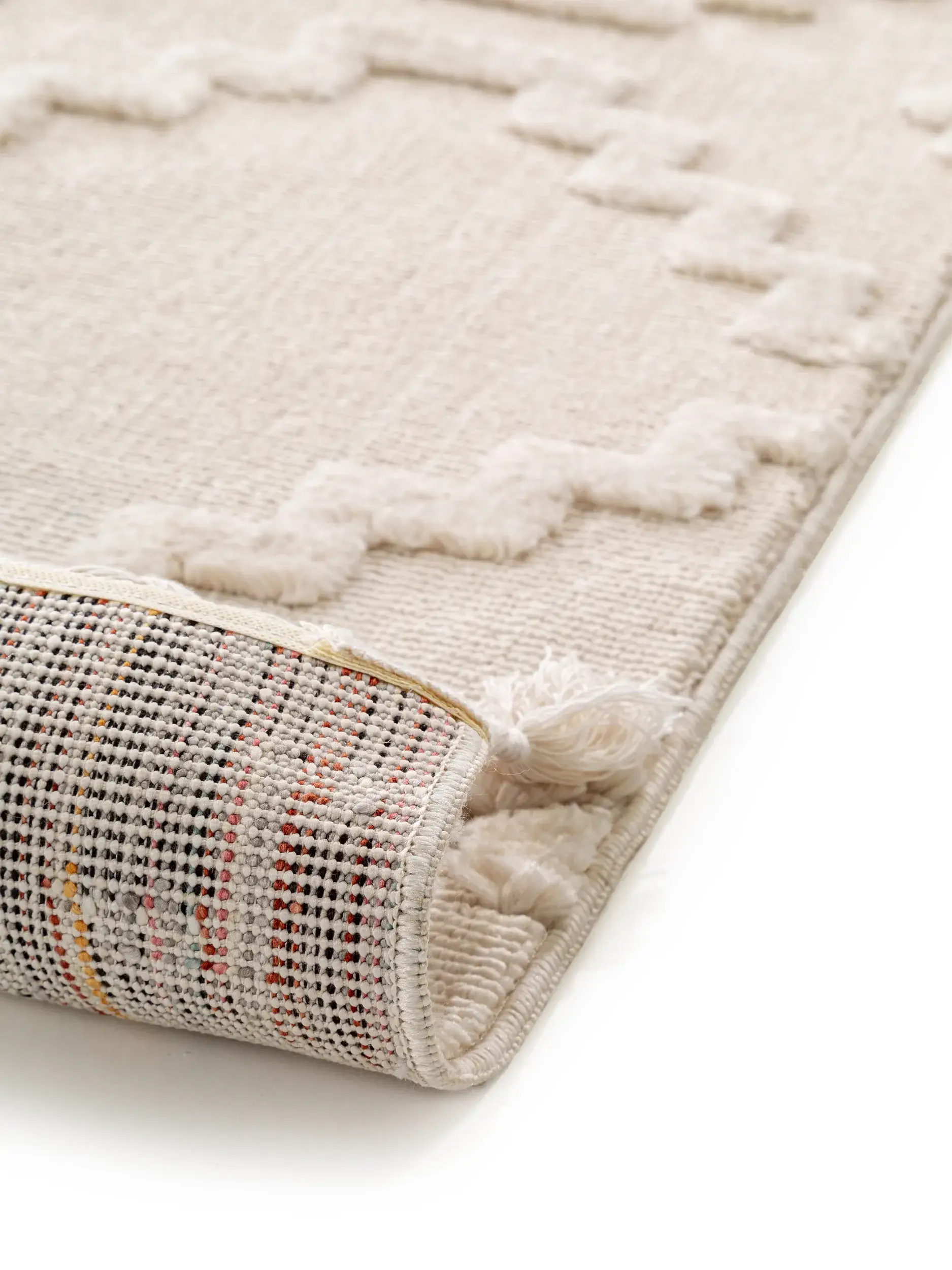 Teppe av 100% Polyester i Beige med 100% Polyester høy lugg fra benuta Pop
