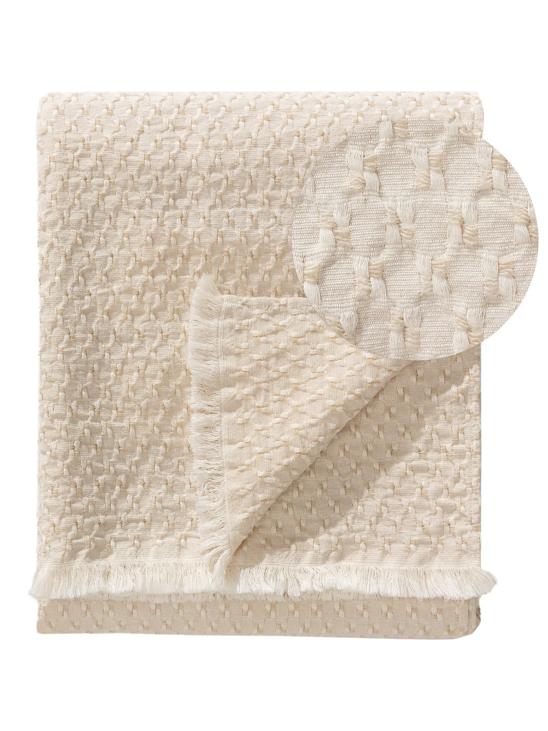 Decke Vanida Beige im Design  aus  von benuta Pure