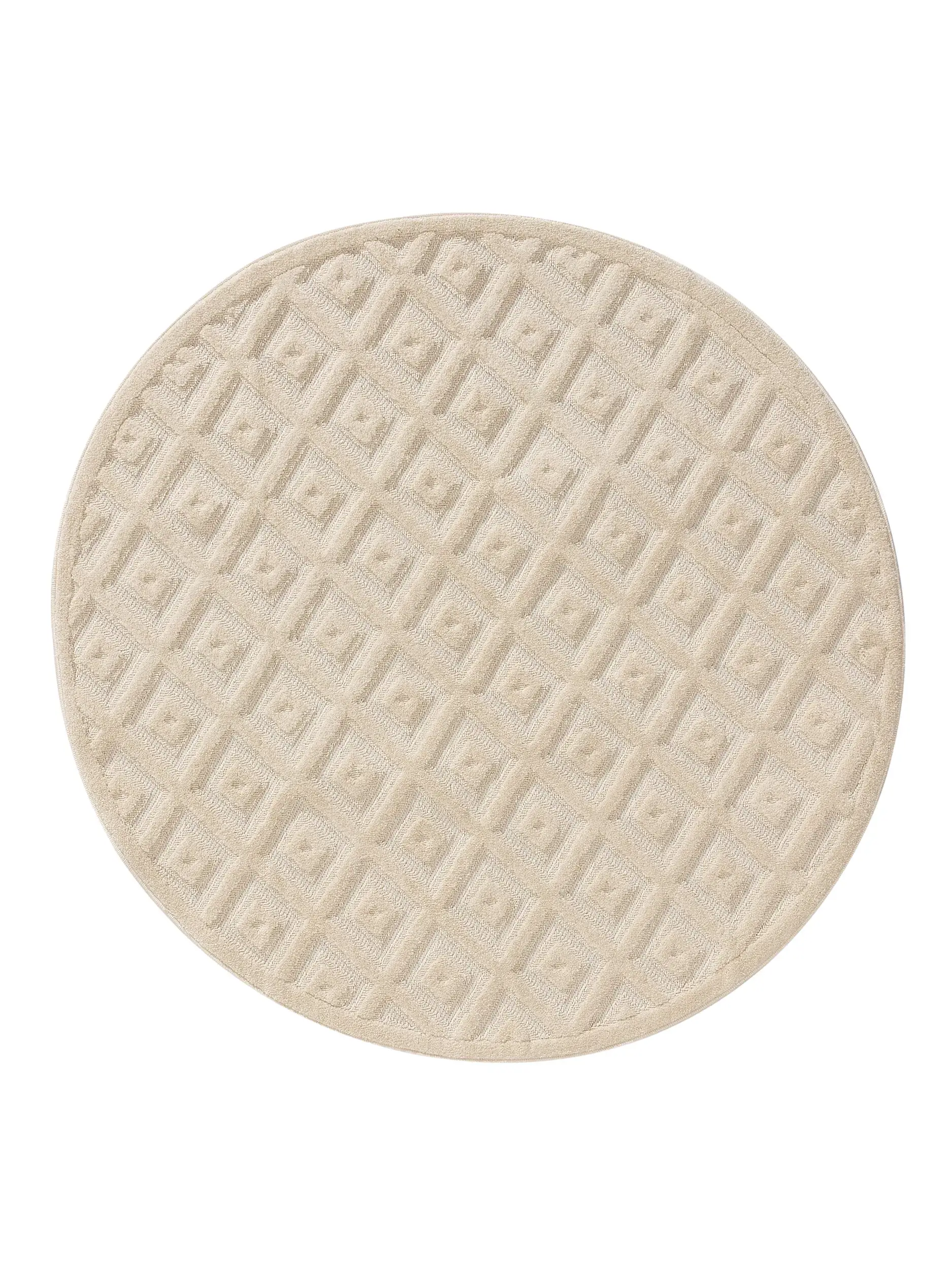 Rug made of 100% Polypropylen in White with a 100% Polypropylen high pile by benuta Basic