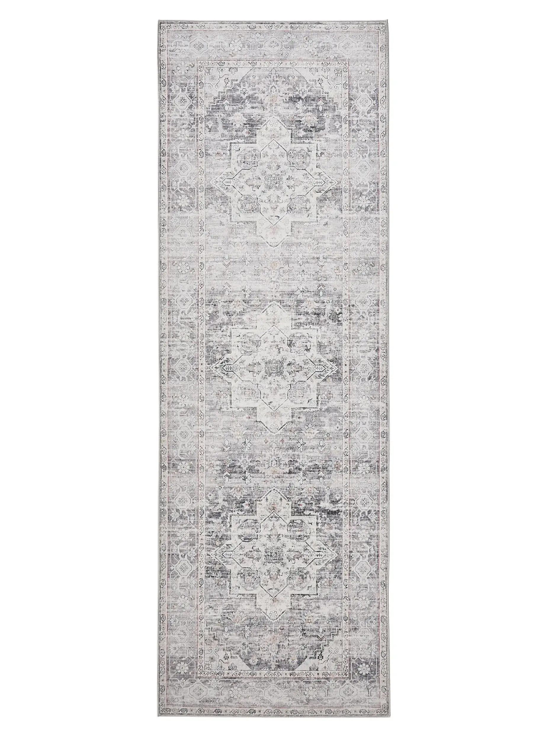 Rug made of 100% Polyester in Grey with a 100% Polyester high pile by benuta Nest
