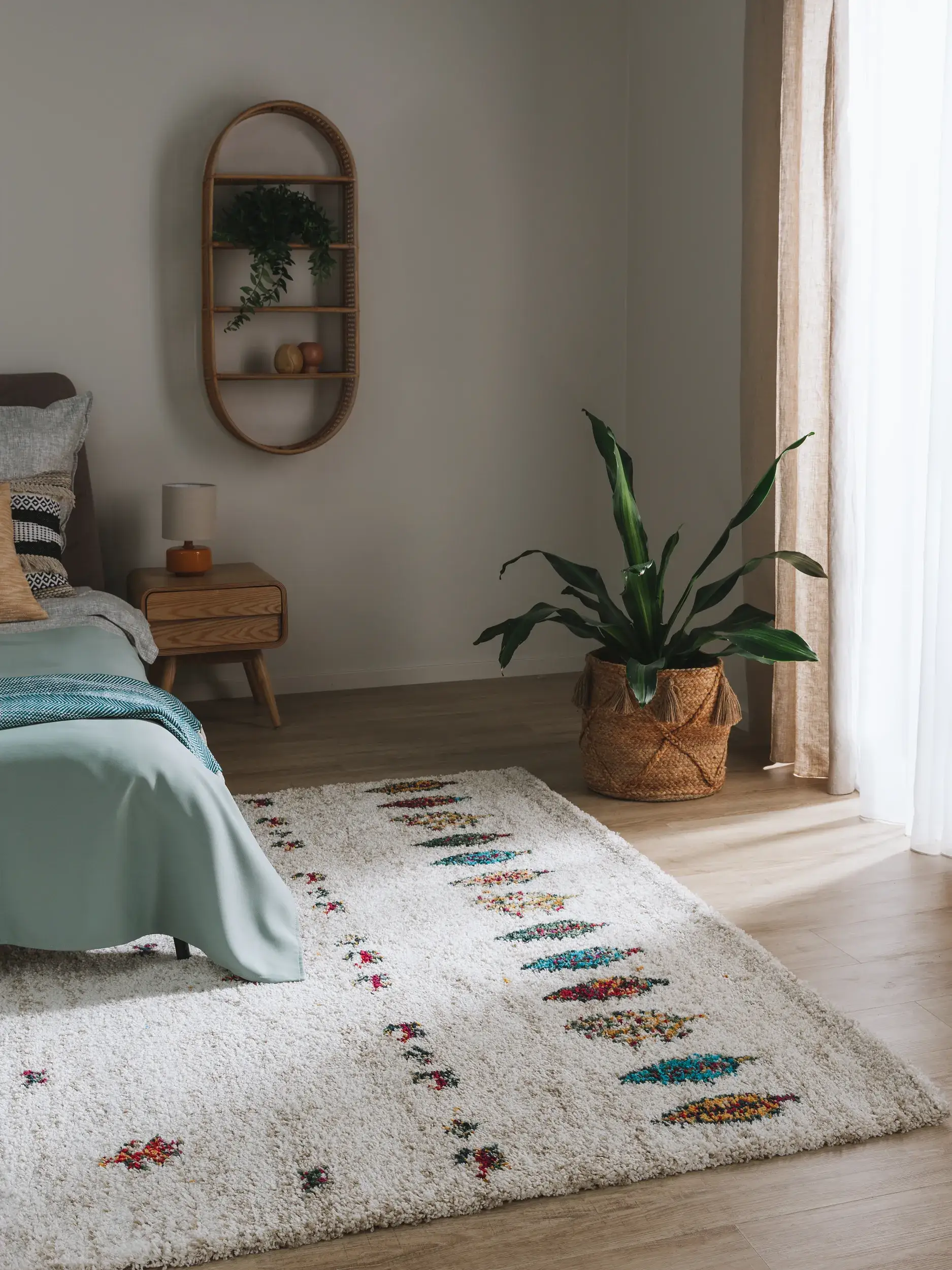 Tapis en 100% Polypropylène en Beige avec une pile de 100% Polypropylène de hauteur de benuta nest