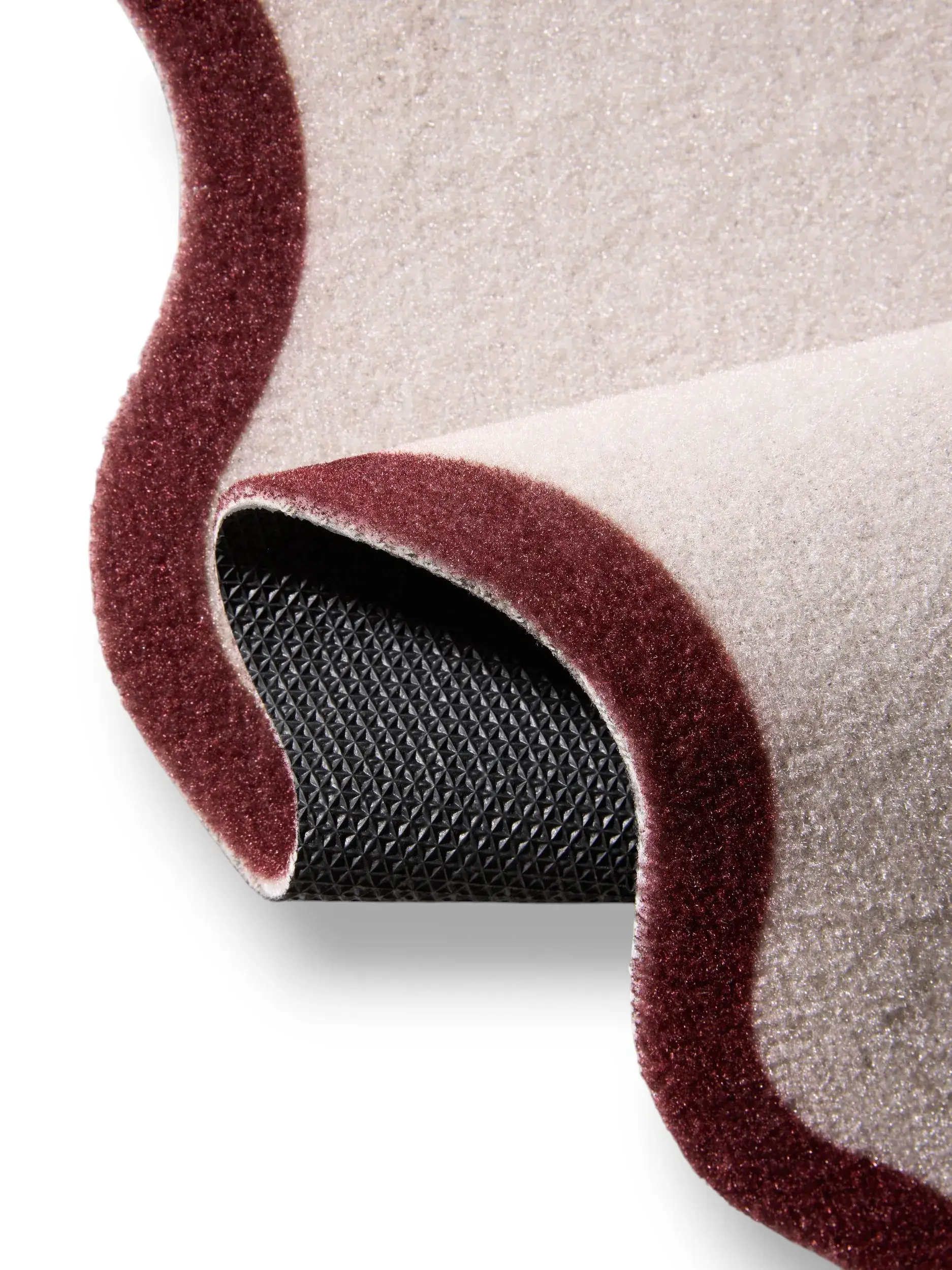 Deurmat Curl Beige/Bruin im Design Rand aus 100% Polyester (gerecycled PET) von benuta