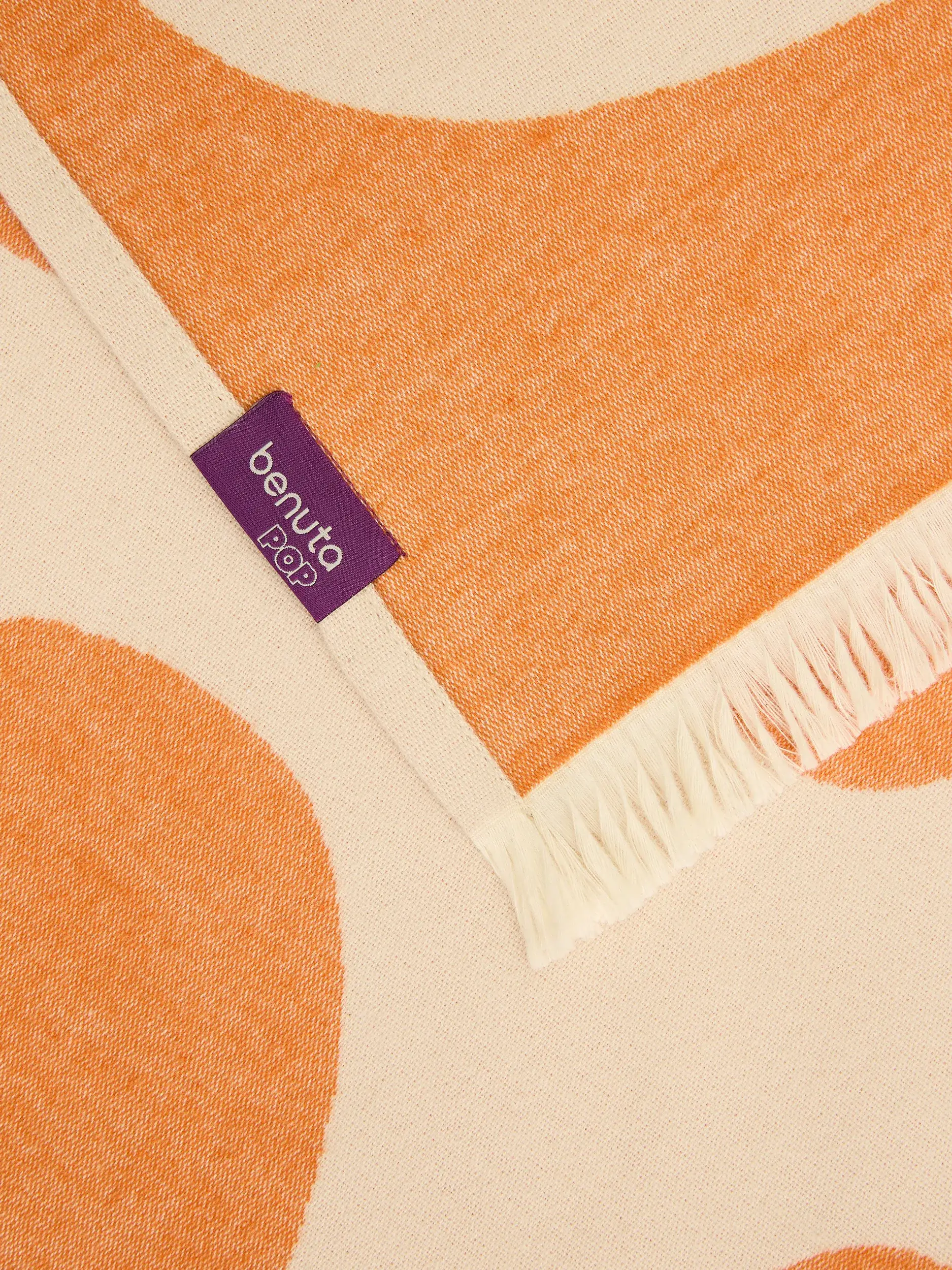 Baumwolldecke Jacky Orange von benuta Pop