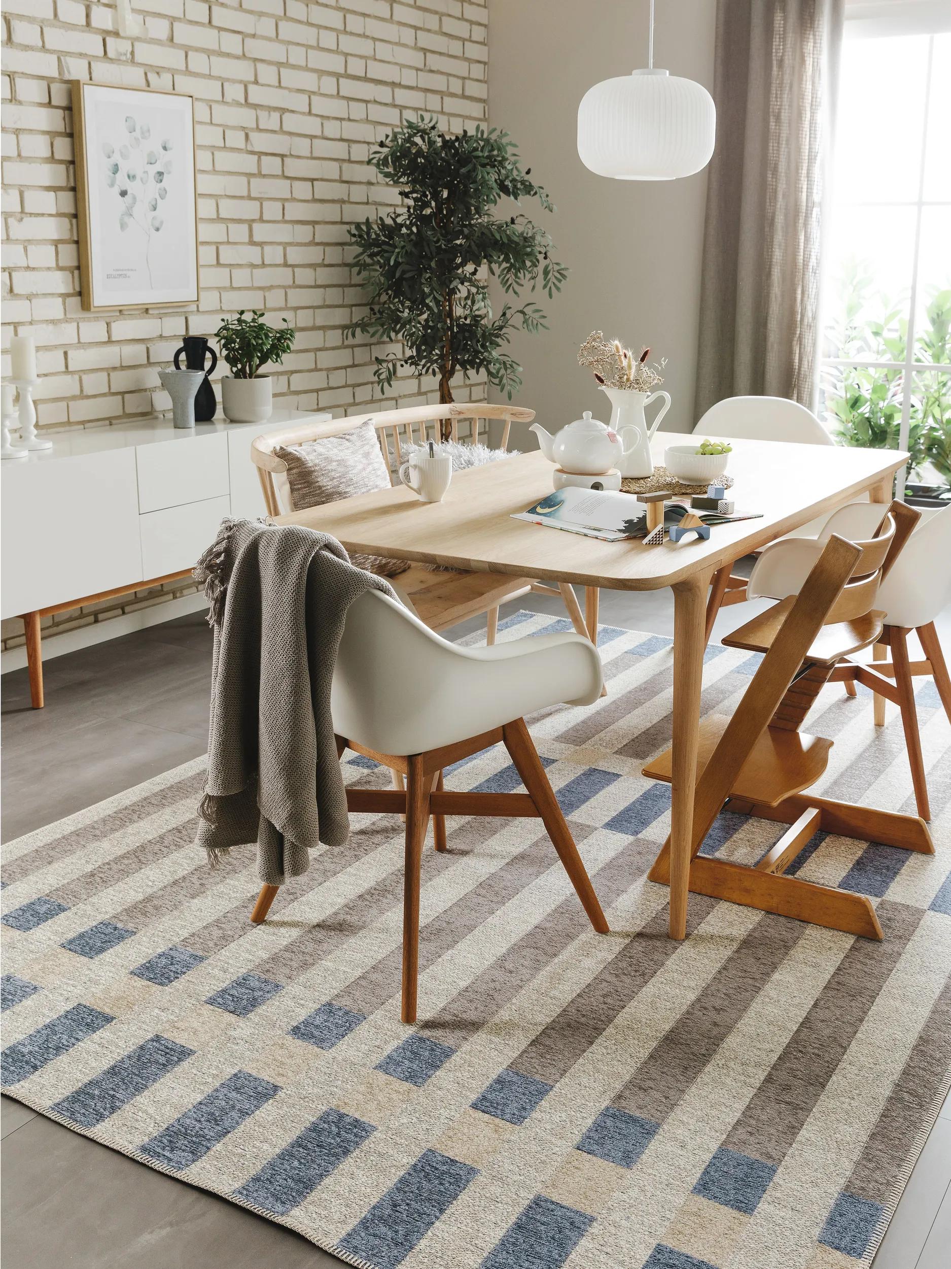Re:CENO ERIVAN RUG 140cm×200cm Rene Ribbed Woven Wool Rug - Szary - Flair Rugs - HOME | H&M PL