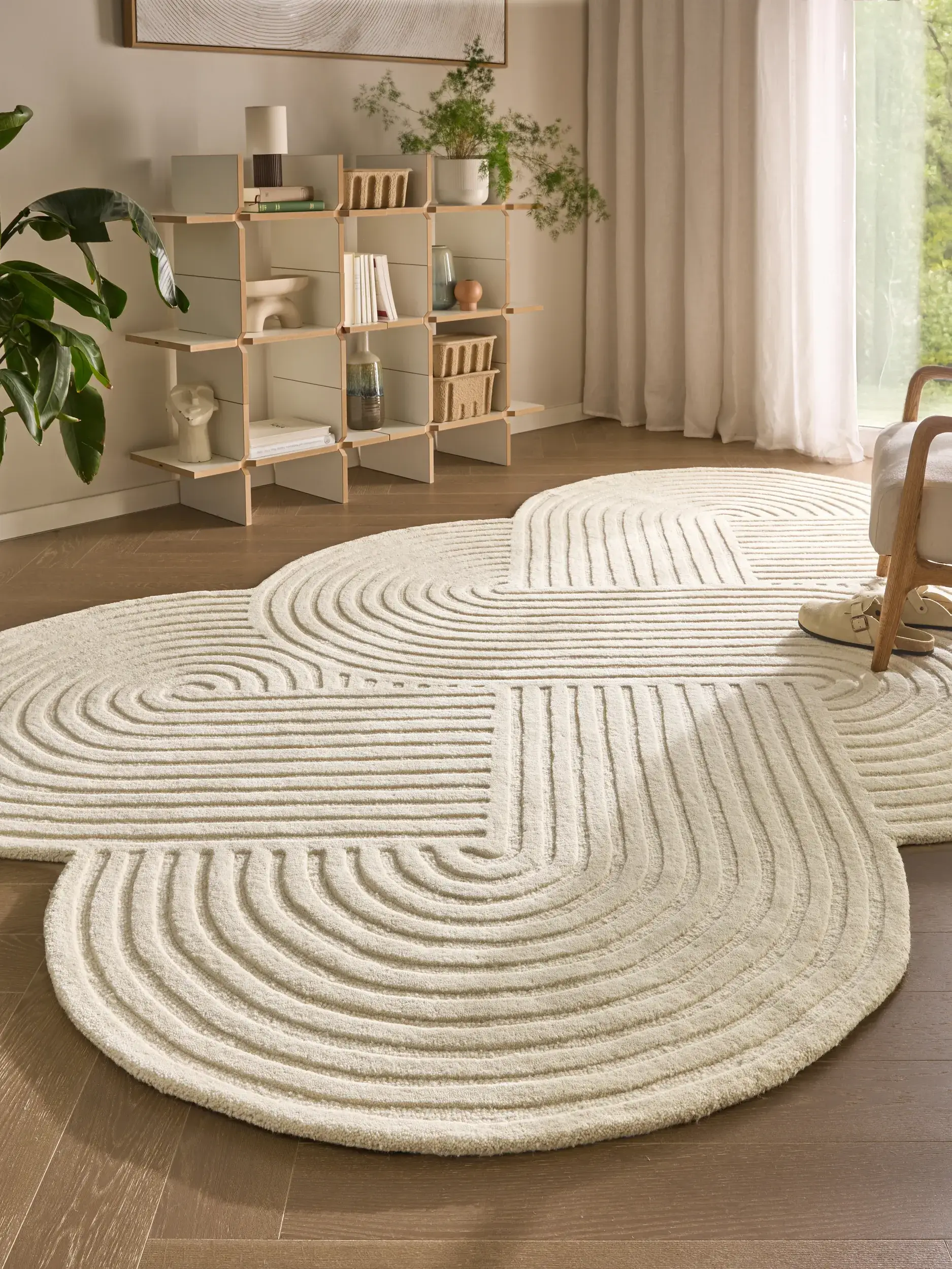 Teppich Nuria aus 100% Wolle in Beige von benuta Pure