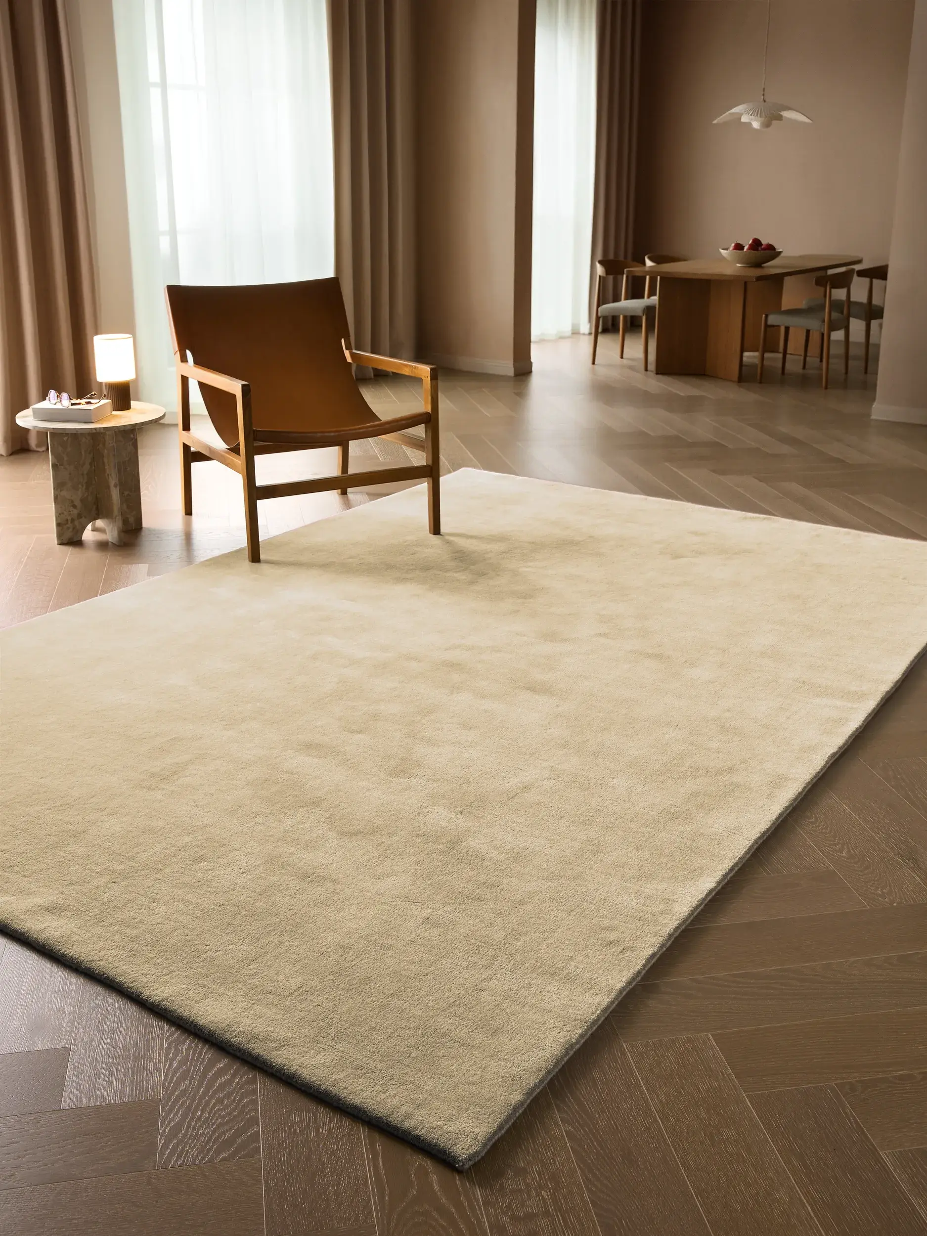 Koberec Mono z 100% Vlna (z Nového Zélandu) v  od benuta Finest