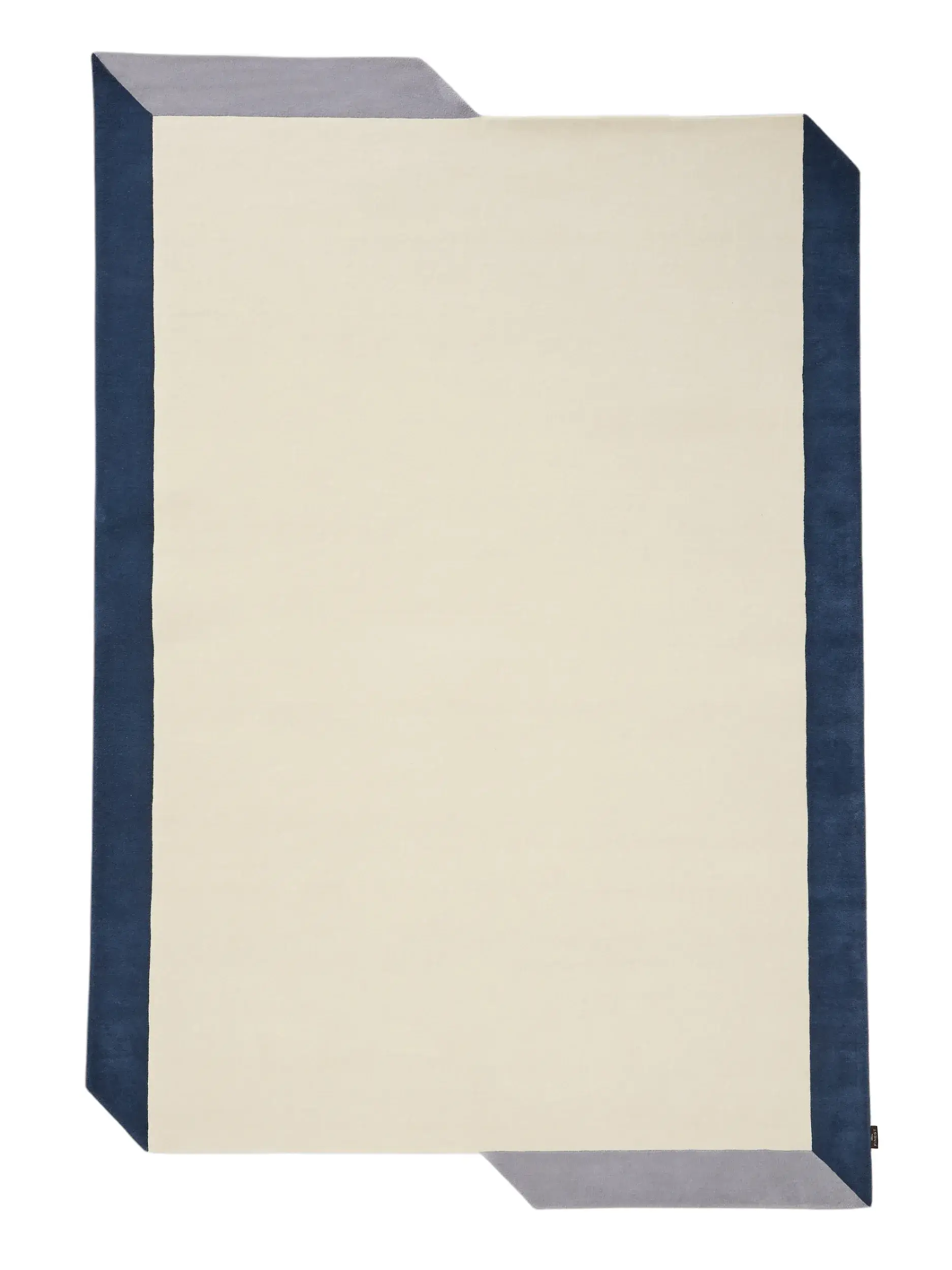 Wollteppich Aspect Cream/Blau von 