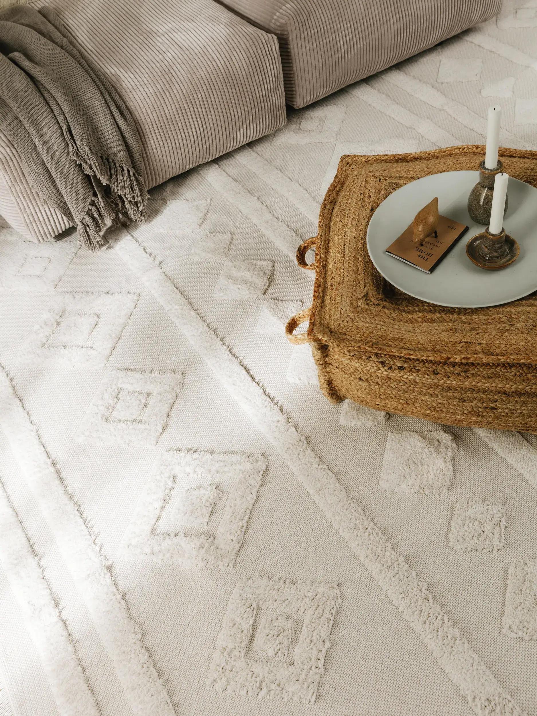 Teppich Oslo aus 100% Baumwolle in Beige von benuta Pop