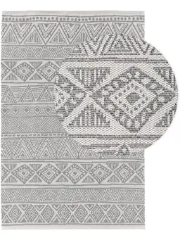 Alfombra de algodón Cooper Gris oscuro