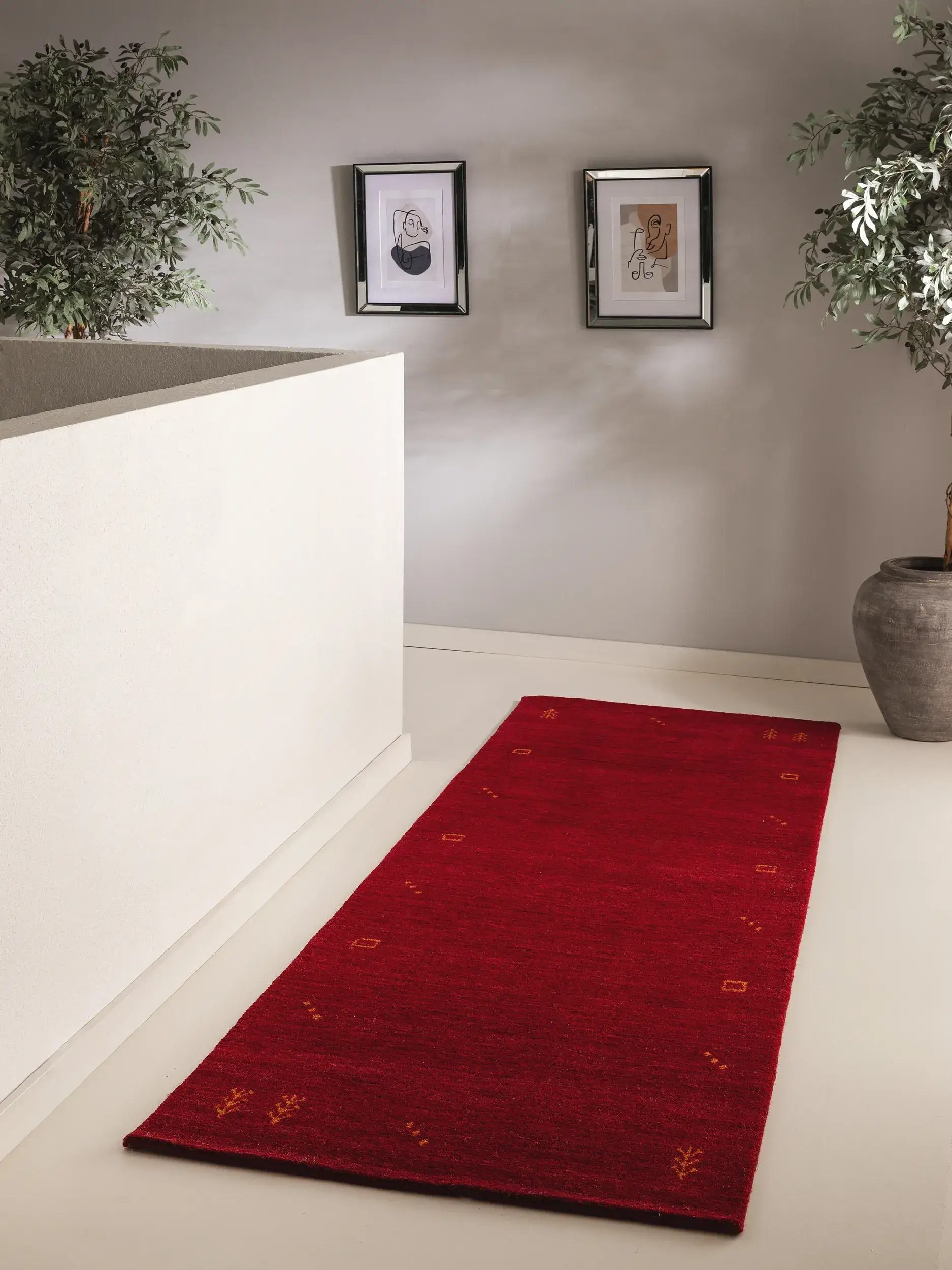 Alfombra de 100% Lana en Rojo con un pelo de {{Placeholder_Pile Height}} de altura de benuta nest