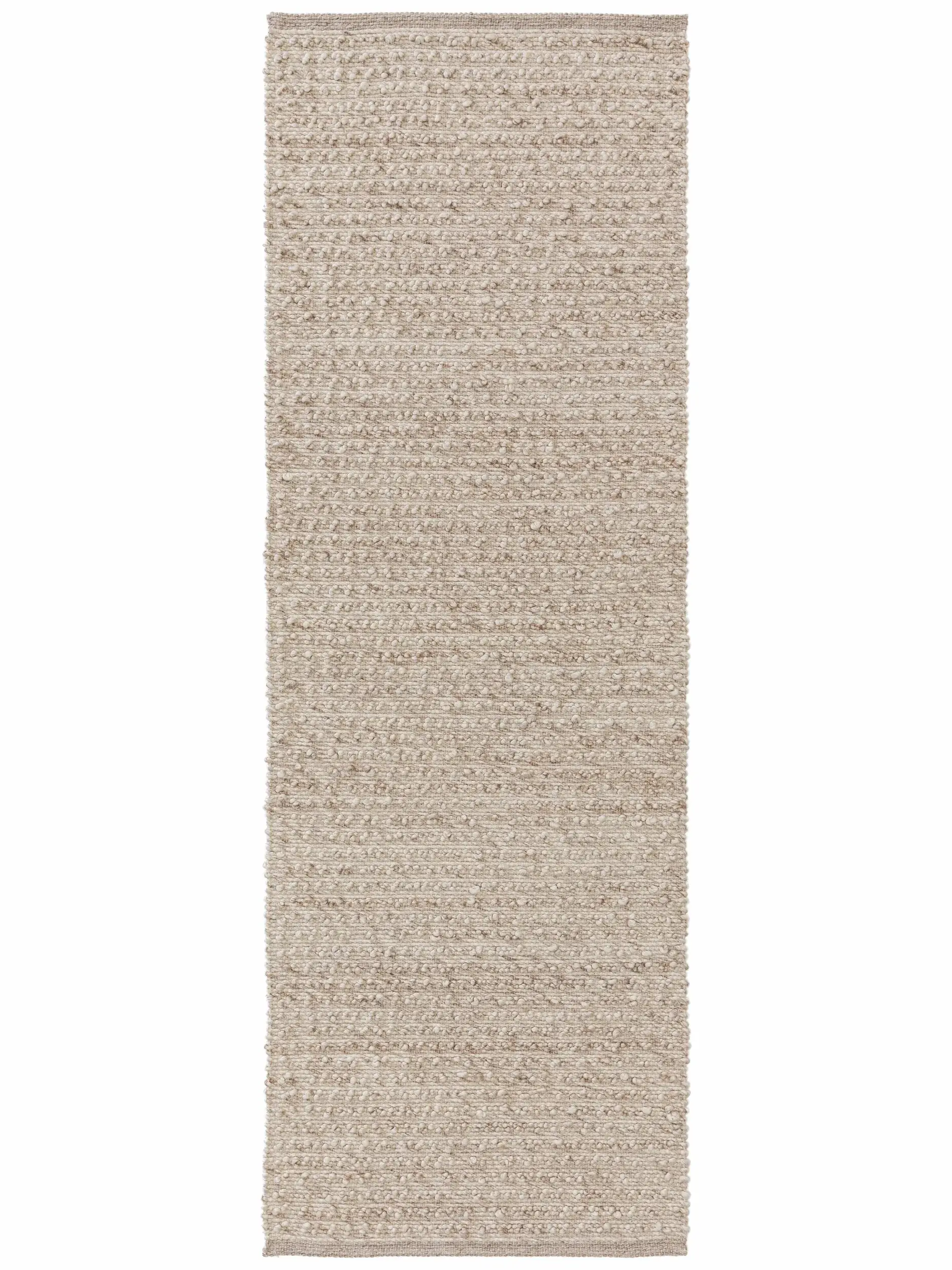 Tappeto di 40% Lana, 30% Cotone, 20% Poliestere, 10% Viscosa in Beige con pelo alto 40% Lana, 30% Cotone, 20% Poliestere, 10% Viscosa da benuta pure