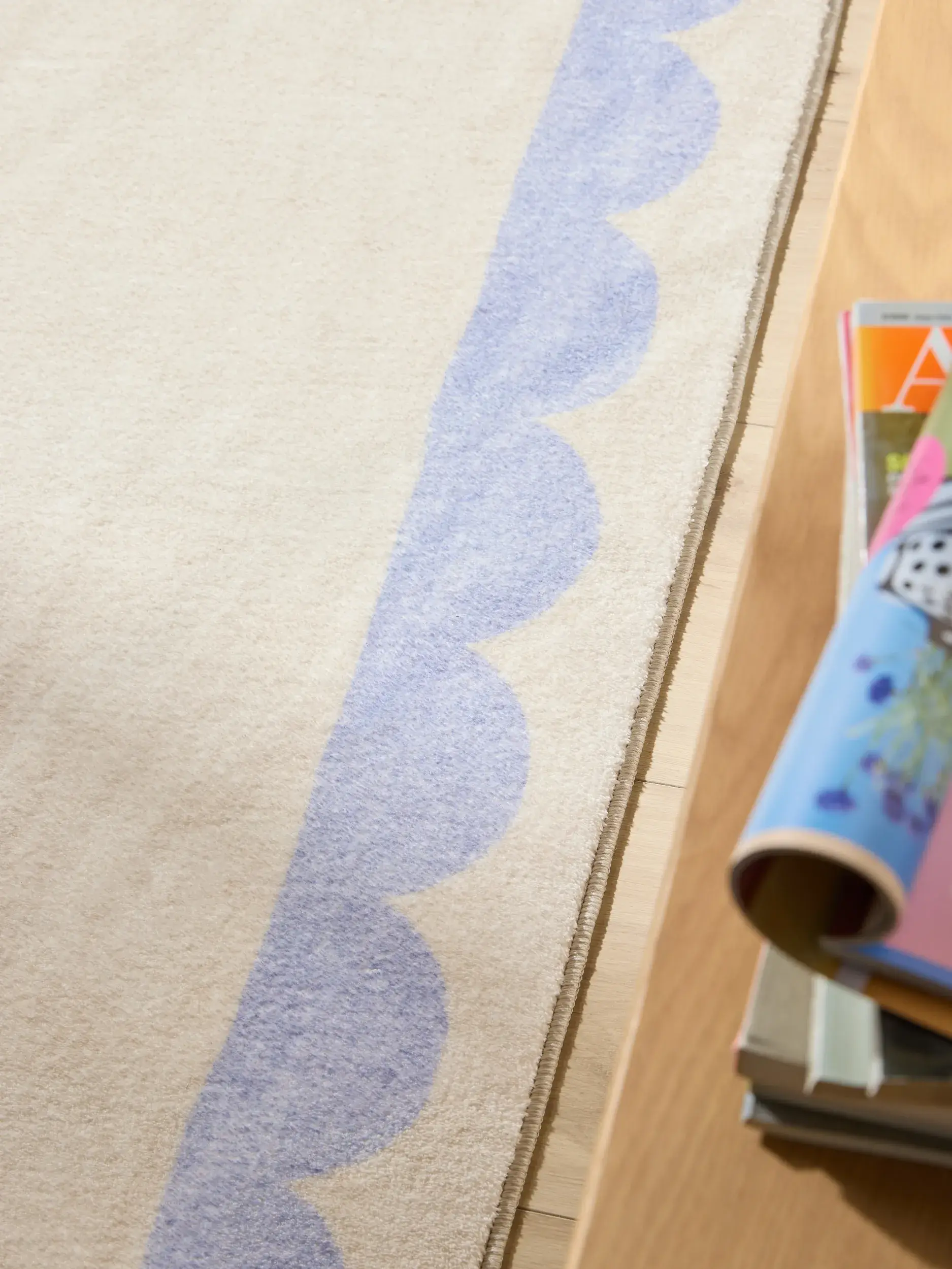 Rug made of 100% Polyester in Purple with a 100% Polyester high pile by benuta Pop