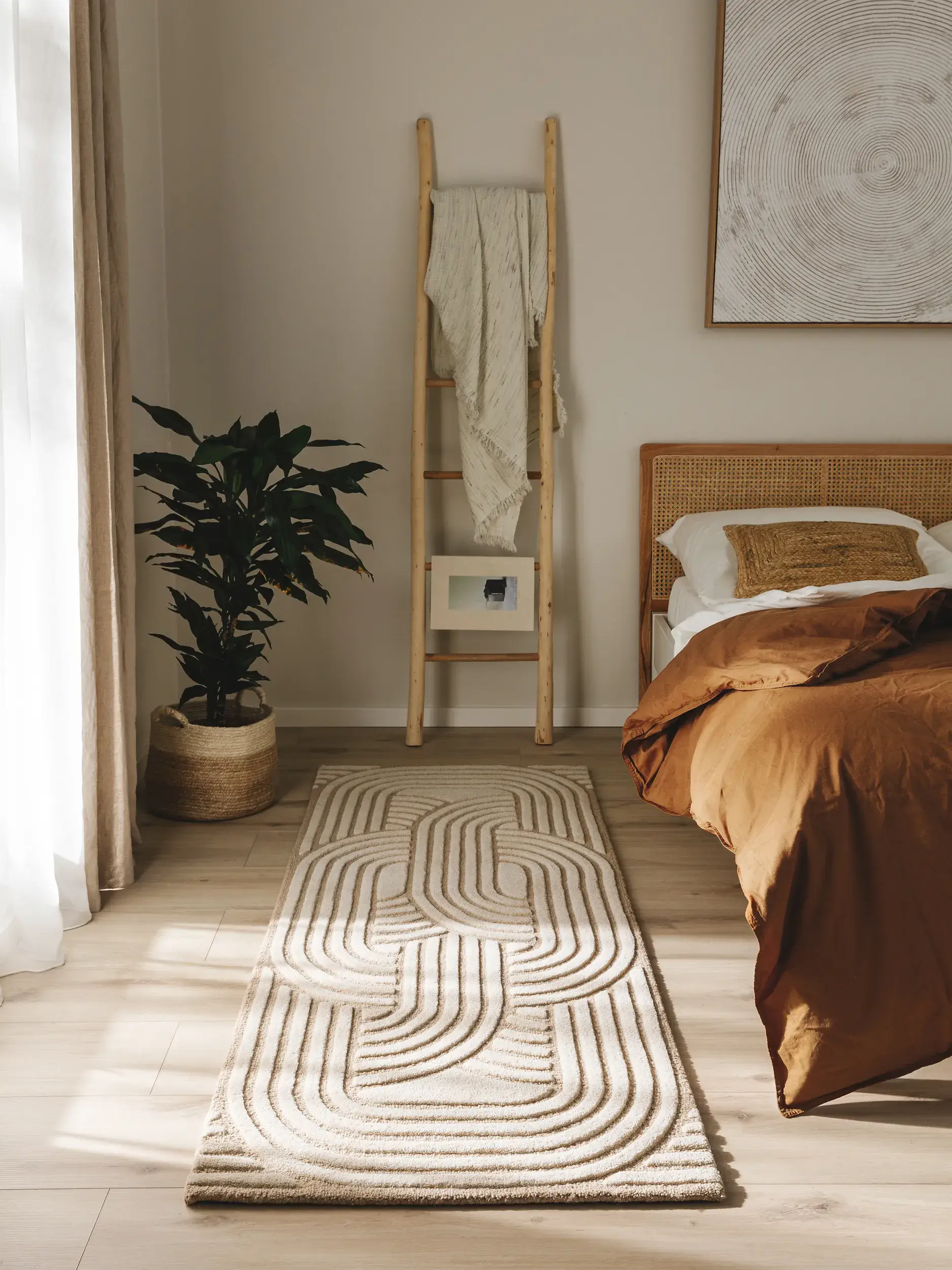 Teppich aus 80% Wolle, 20% Wolle (from New Zealand) in Beige mit 80% Wolle, 20% Wolle (from New Zealand) hohem Flor von benuta Pure
