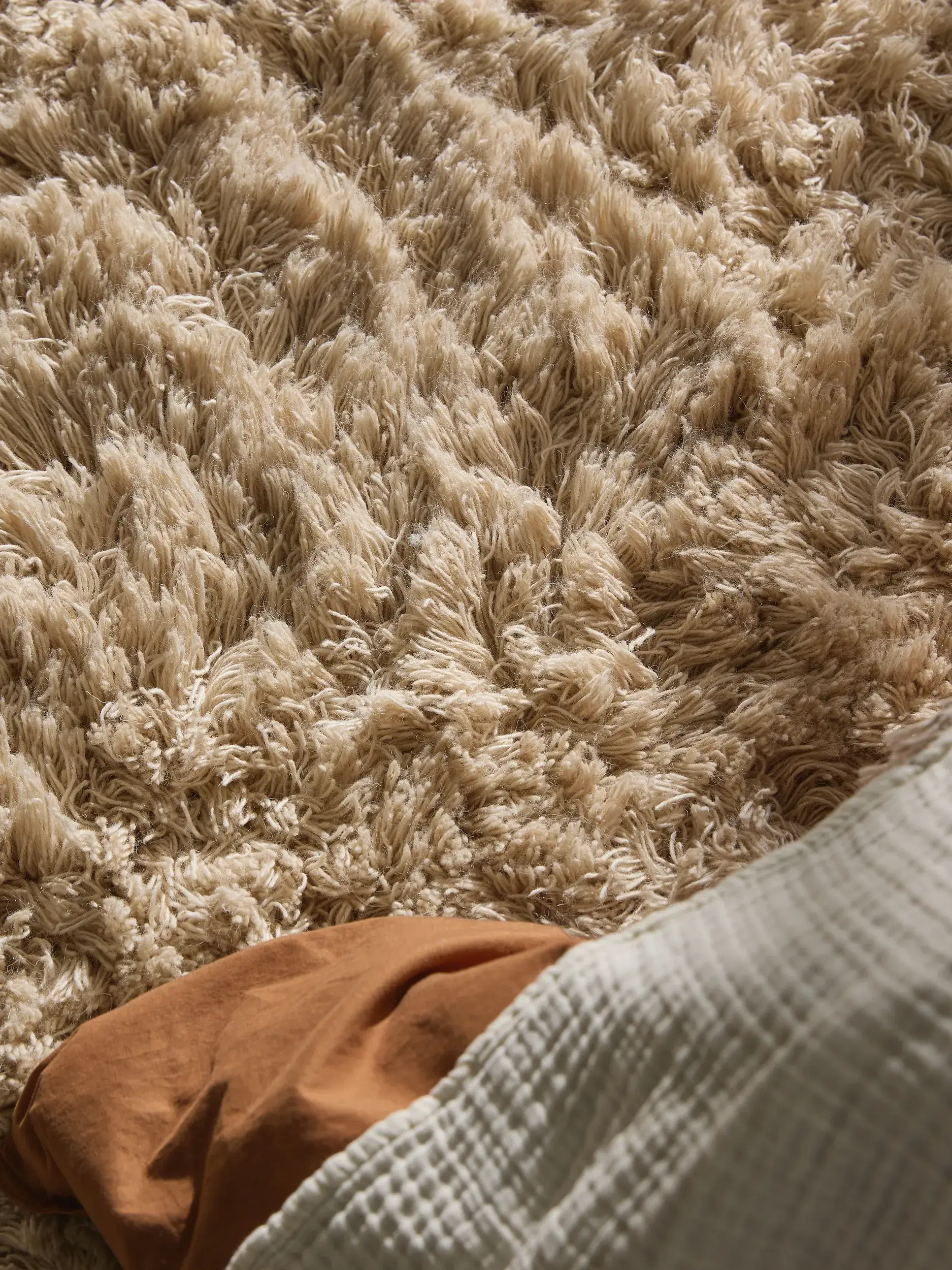 Tapete de 100% Wolle em Beige com pelo de 100% Wolle de altura da benuta Pure