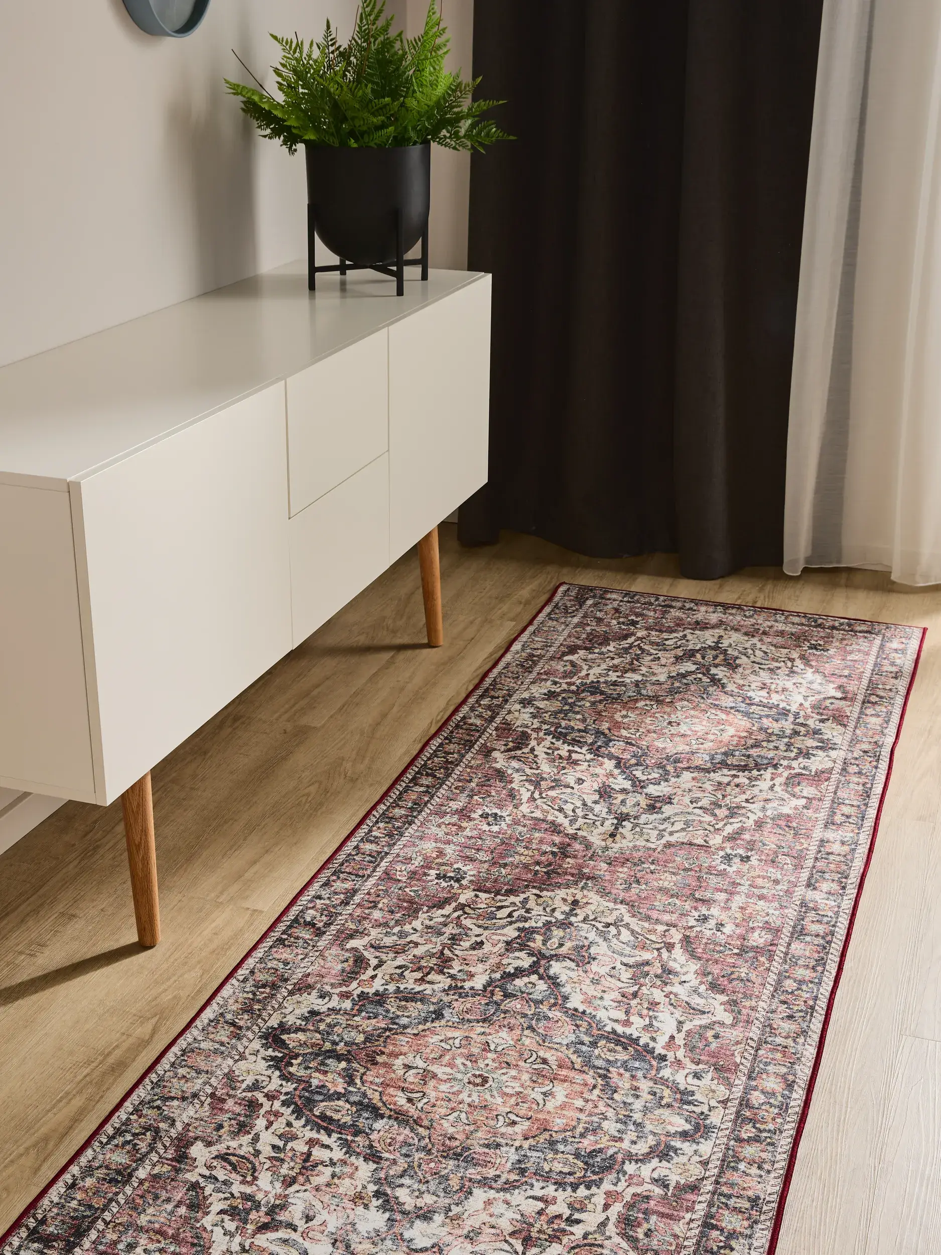 Rug made of 100% Polyester in Multicolour with a 100% Polyester high pile by benuta Basic