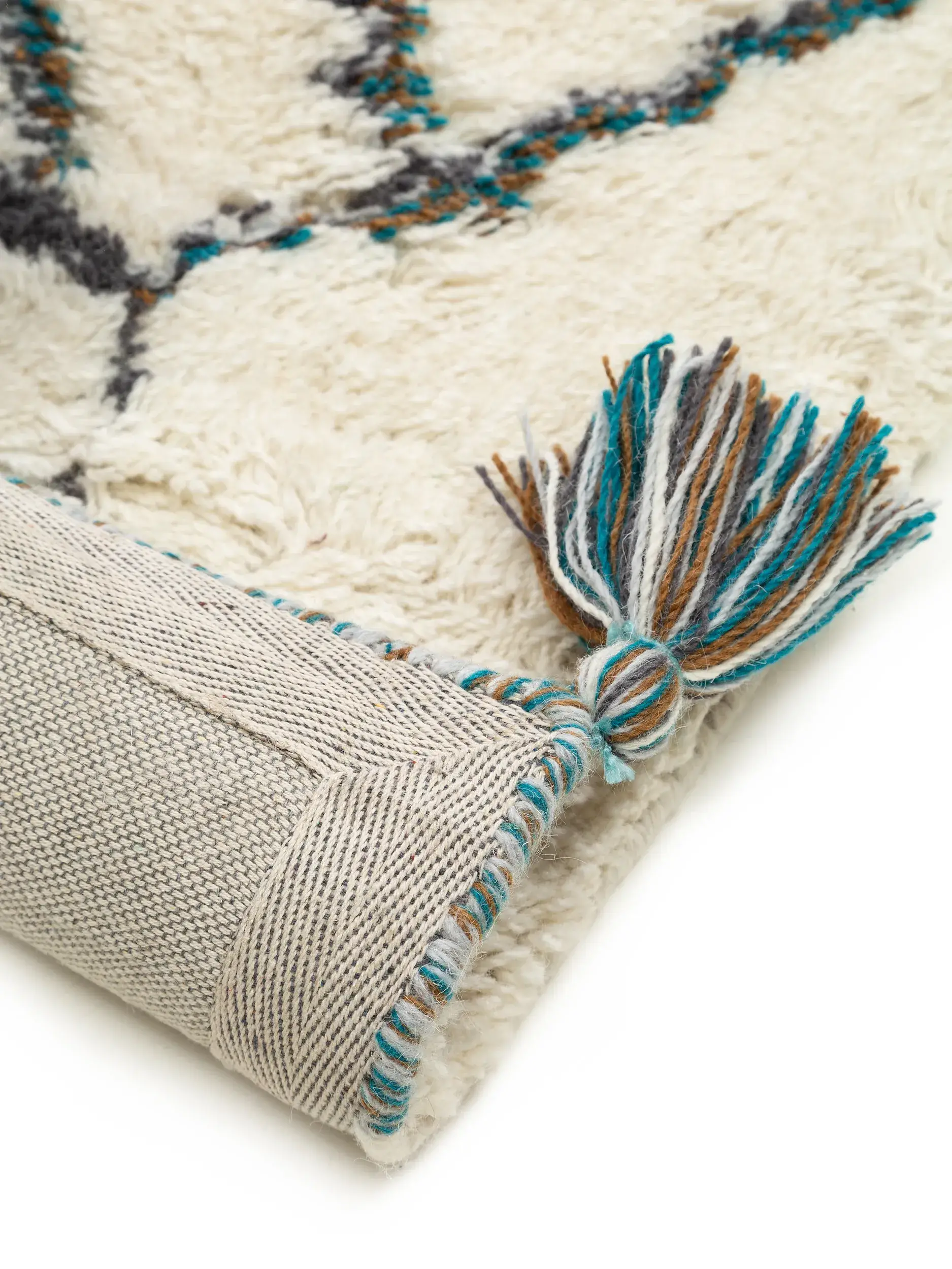 Tapis en 100% Laine en Gris avec une pile de 100% Laine de hauteur de Lytte