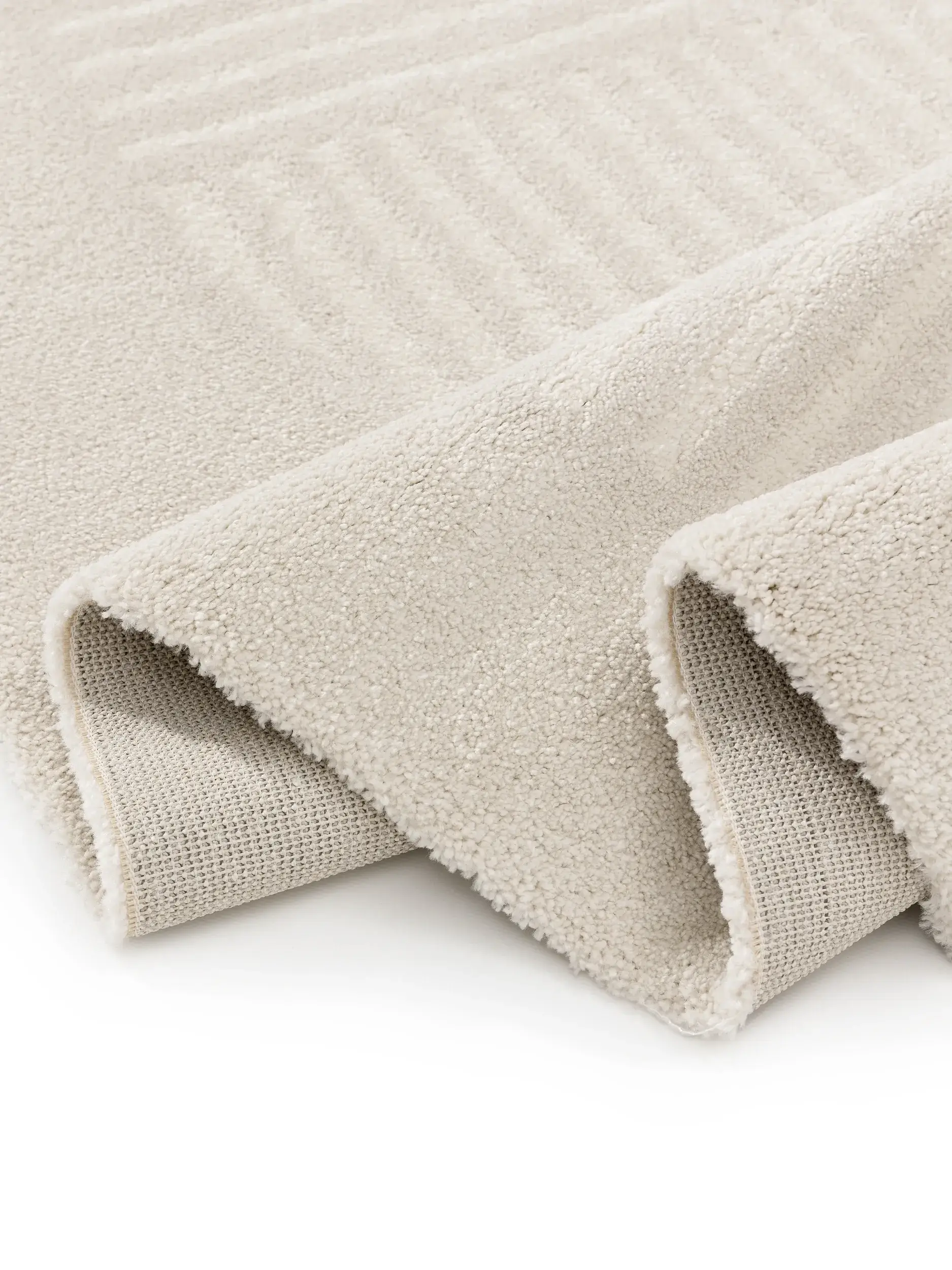 Tapis en 100% Polypropylène en Blanc avec une pile de 100% Polypropylène de hauteur de benuta nest