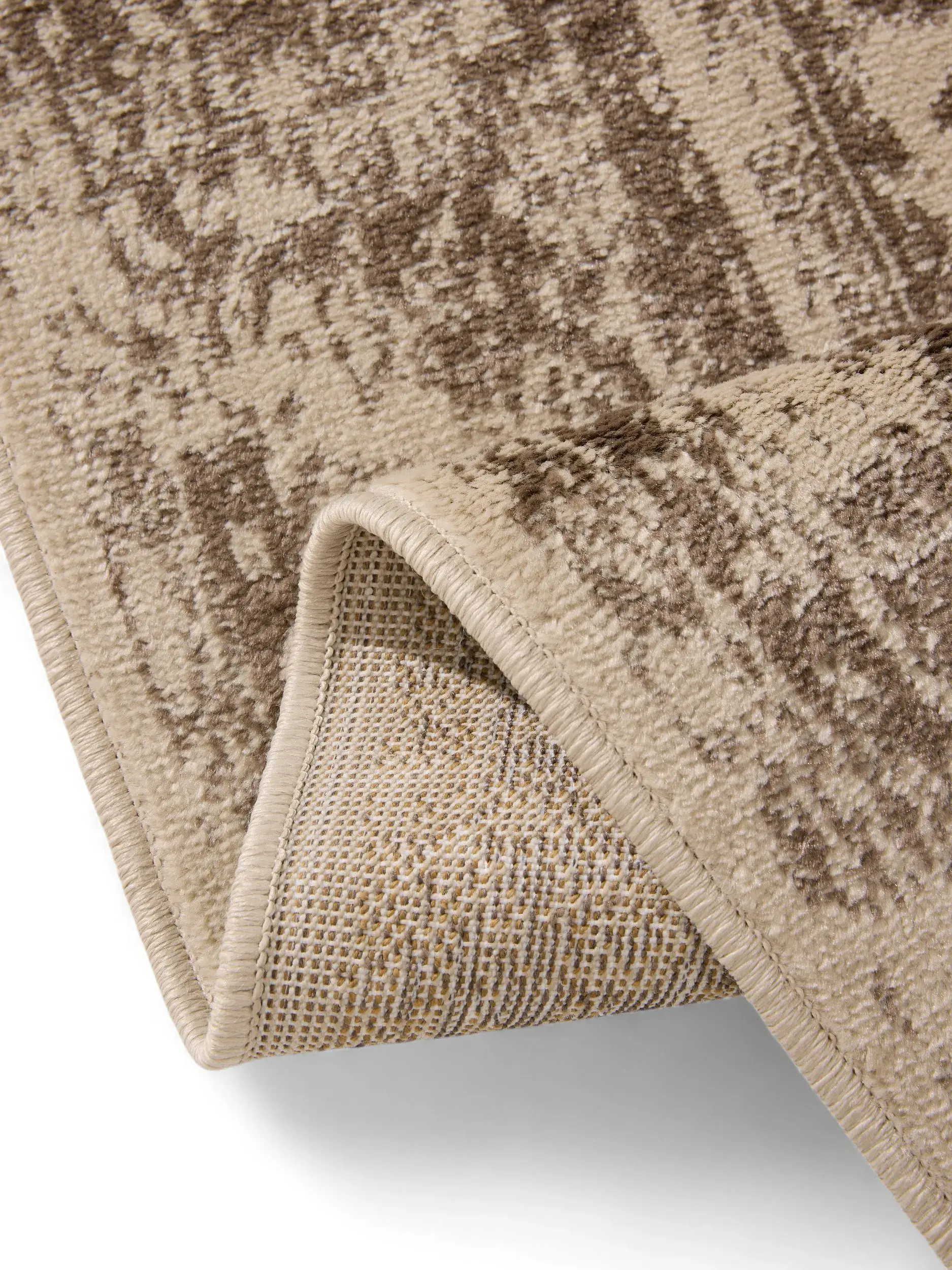 Rug made of 100% Polypropylen in Beige with a 100% Polypropylen high pile by benuta Basic