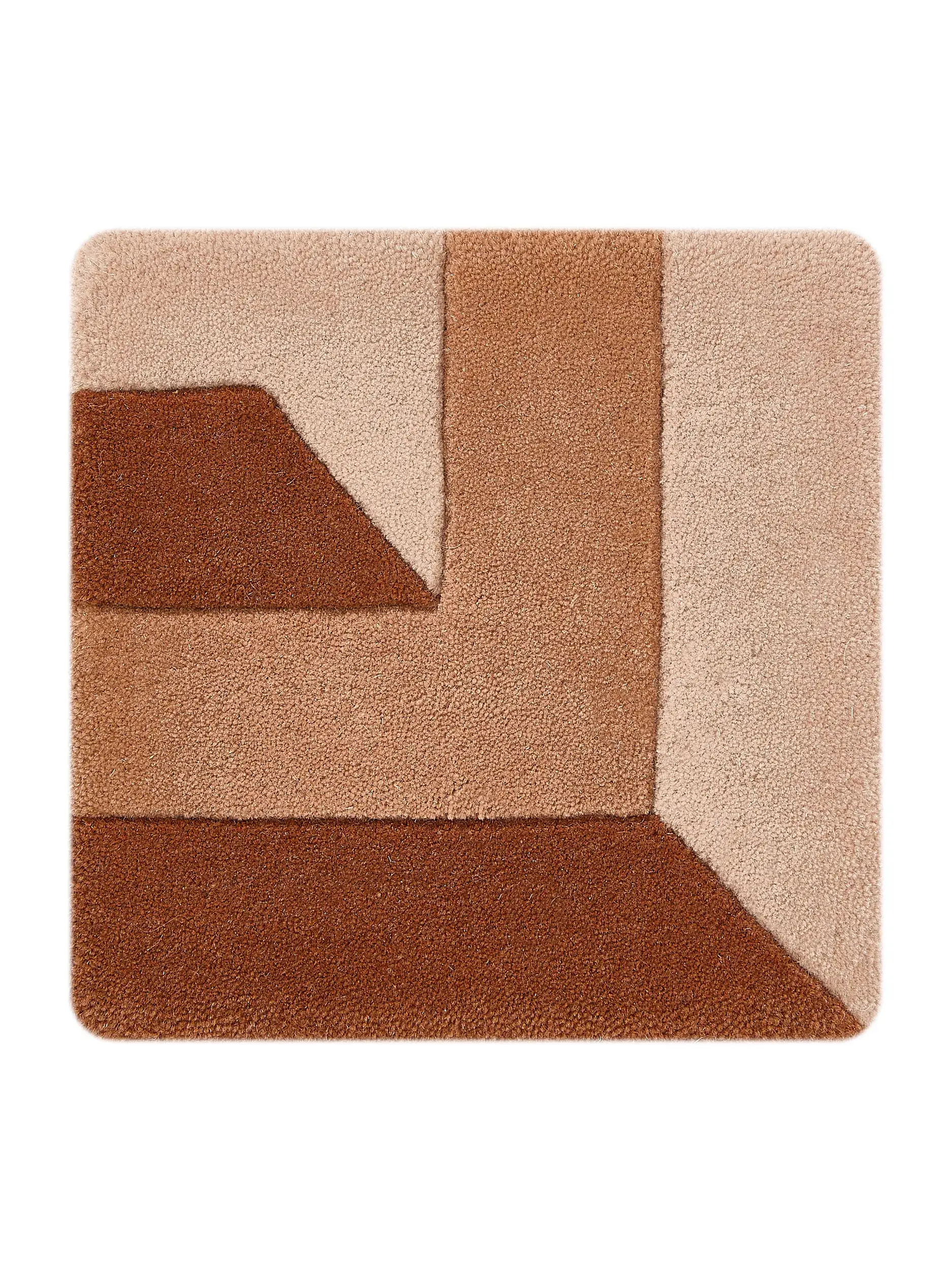 Tapis Tilo en 100% Laine en Marron de benuta Finest