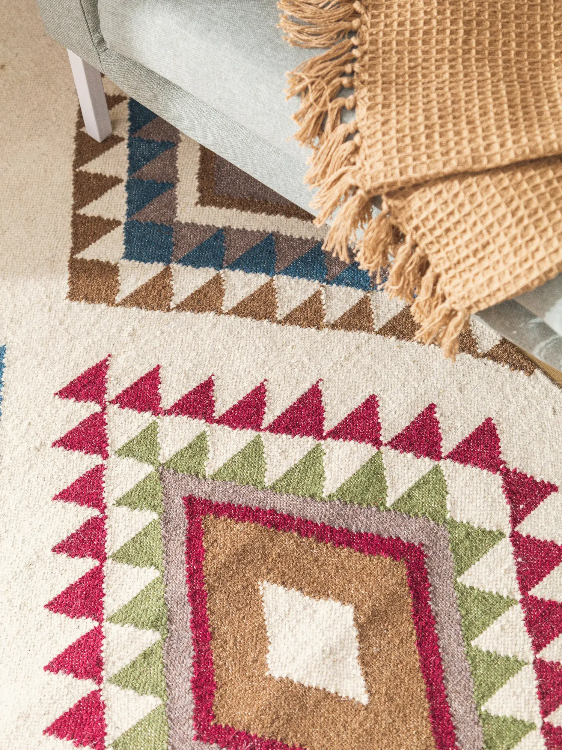 Teppich Zalan aus 80% Wolle, 20% Baumwolle in  von benuta Nest