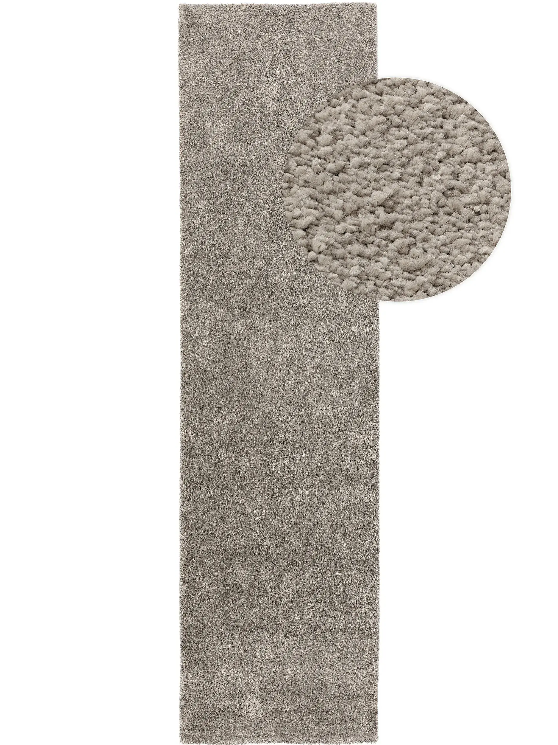 Teppich aus 100% Polypropylen in Grau mit 100% Polypropylen hohem Flor von benuta Nest