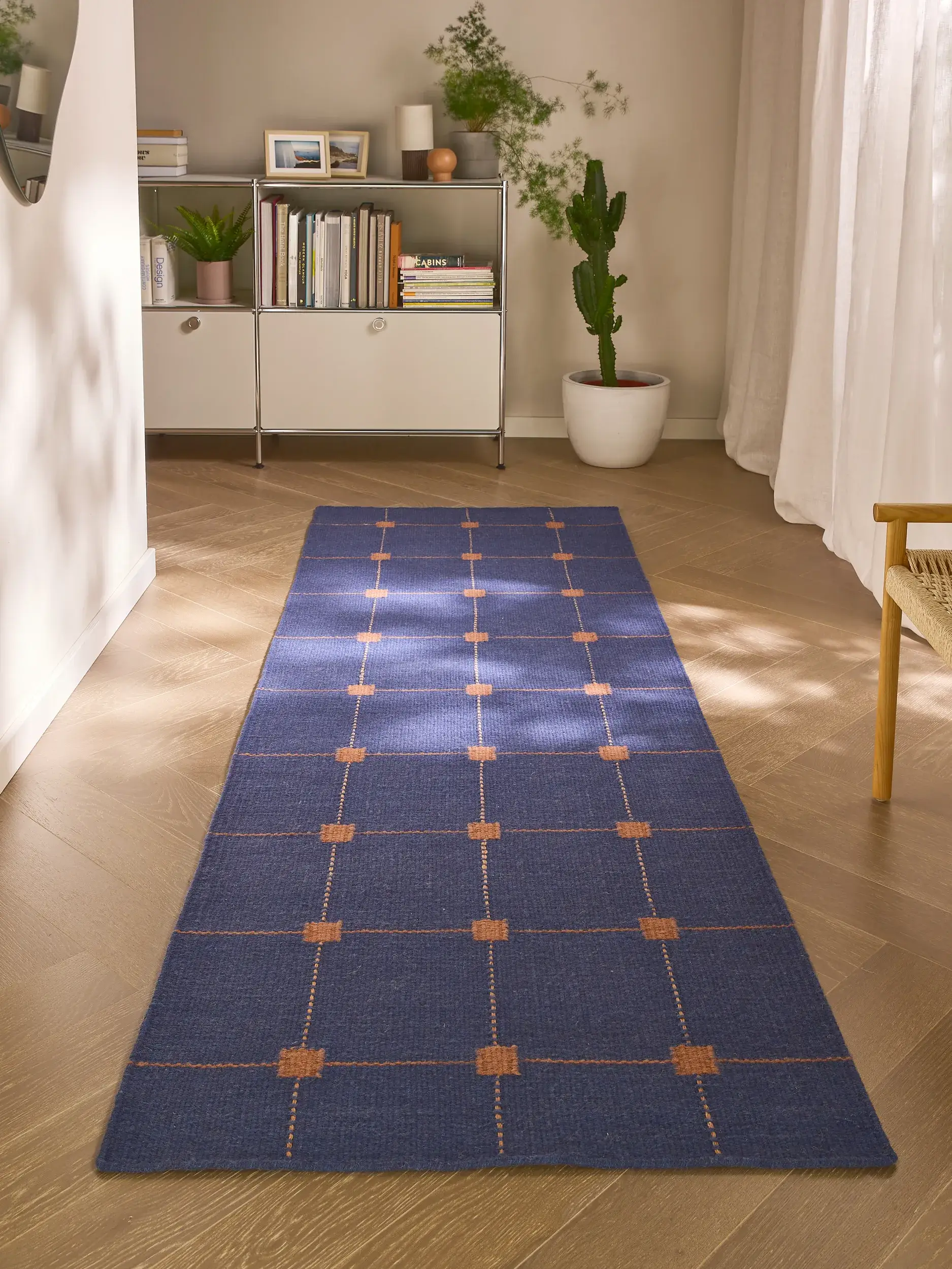 Teppich Grady aus 100% Wolle in Blau von benuta Pure