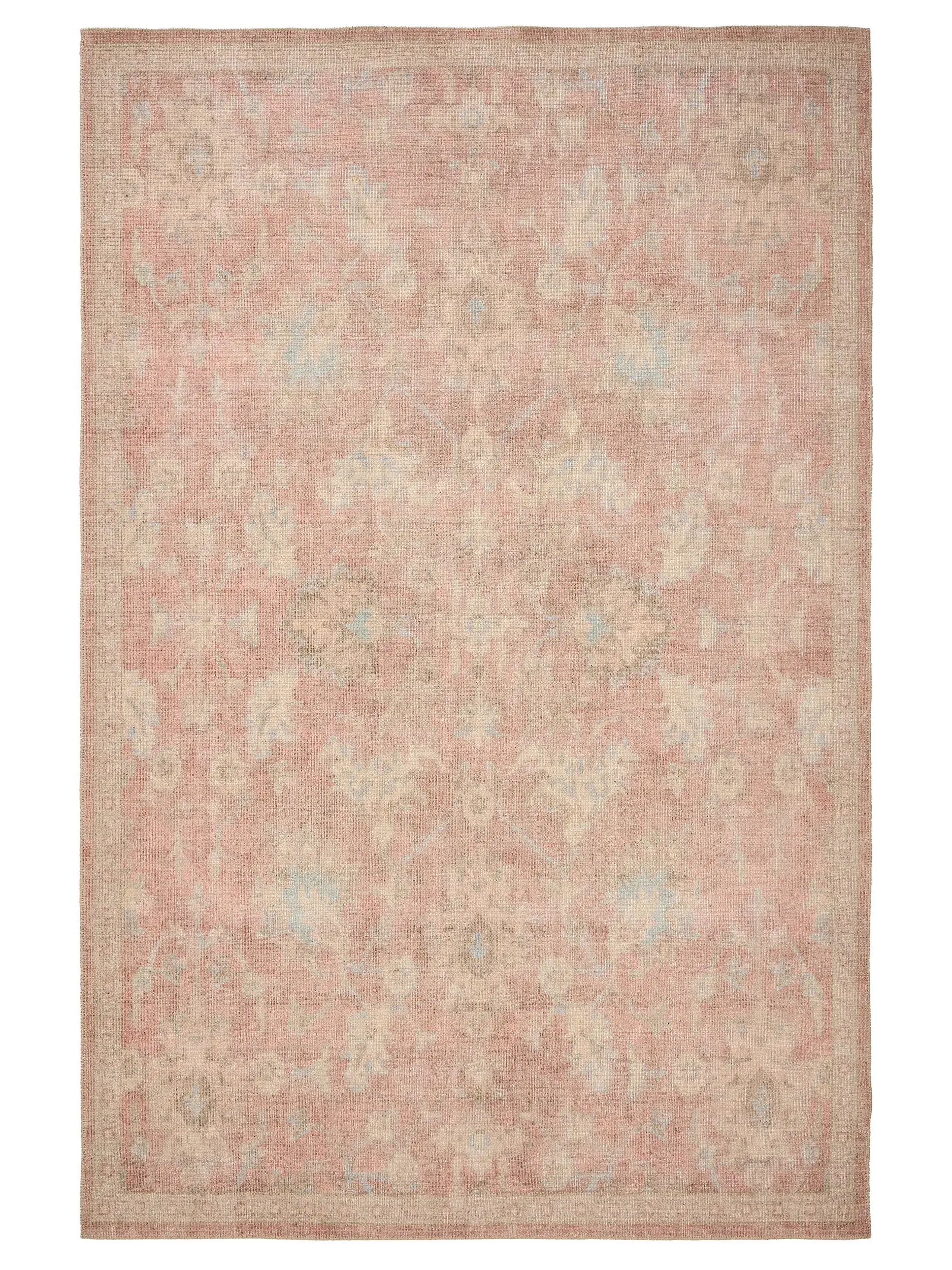 Teppich aus 50% Polyester, 50% Polycotton in Rot mit 50% Polyester, 50% Polycotton hohem Flor von benuta Nest