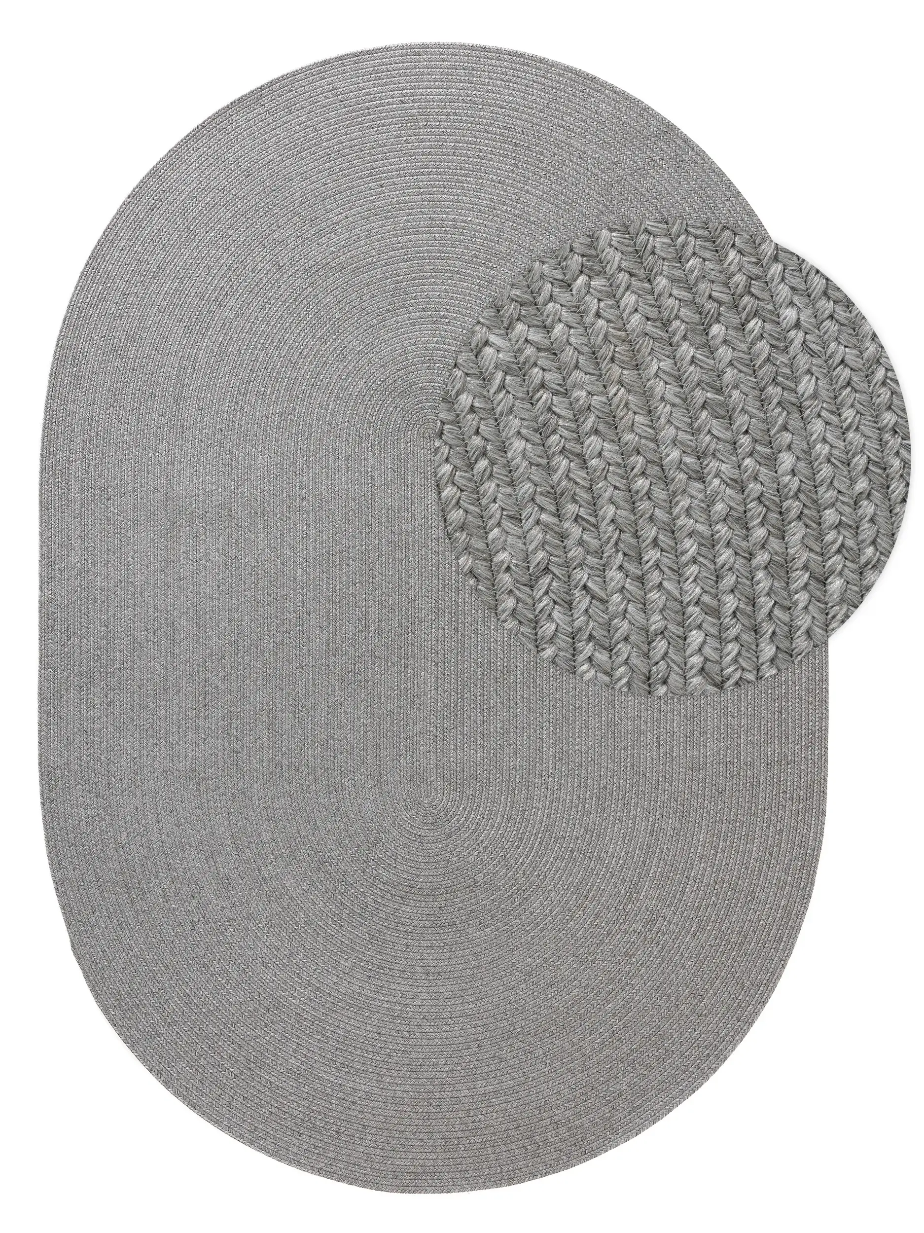 Rug made of 80% Polypropylen, 20% Polyester in Grau with a 80% Polypropylen, 20% Polyester high pile by benuta Nest