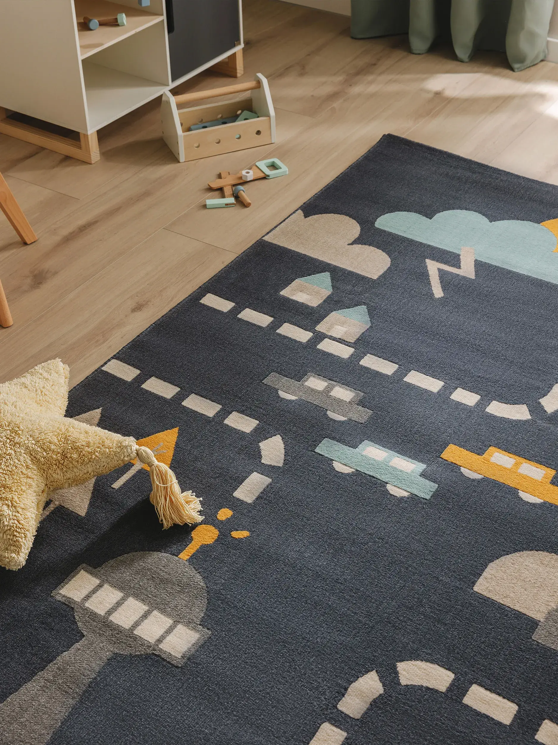 Alfombra de 100% Polipropileno en Azul con un pelo de {{Placeholder_Pile Height}} de altura de Lytte