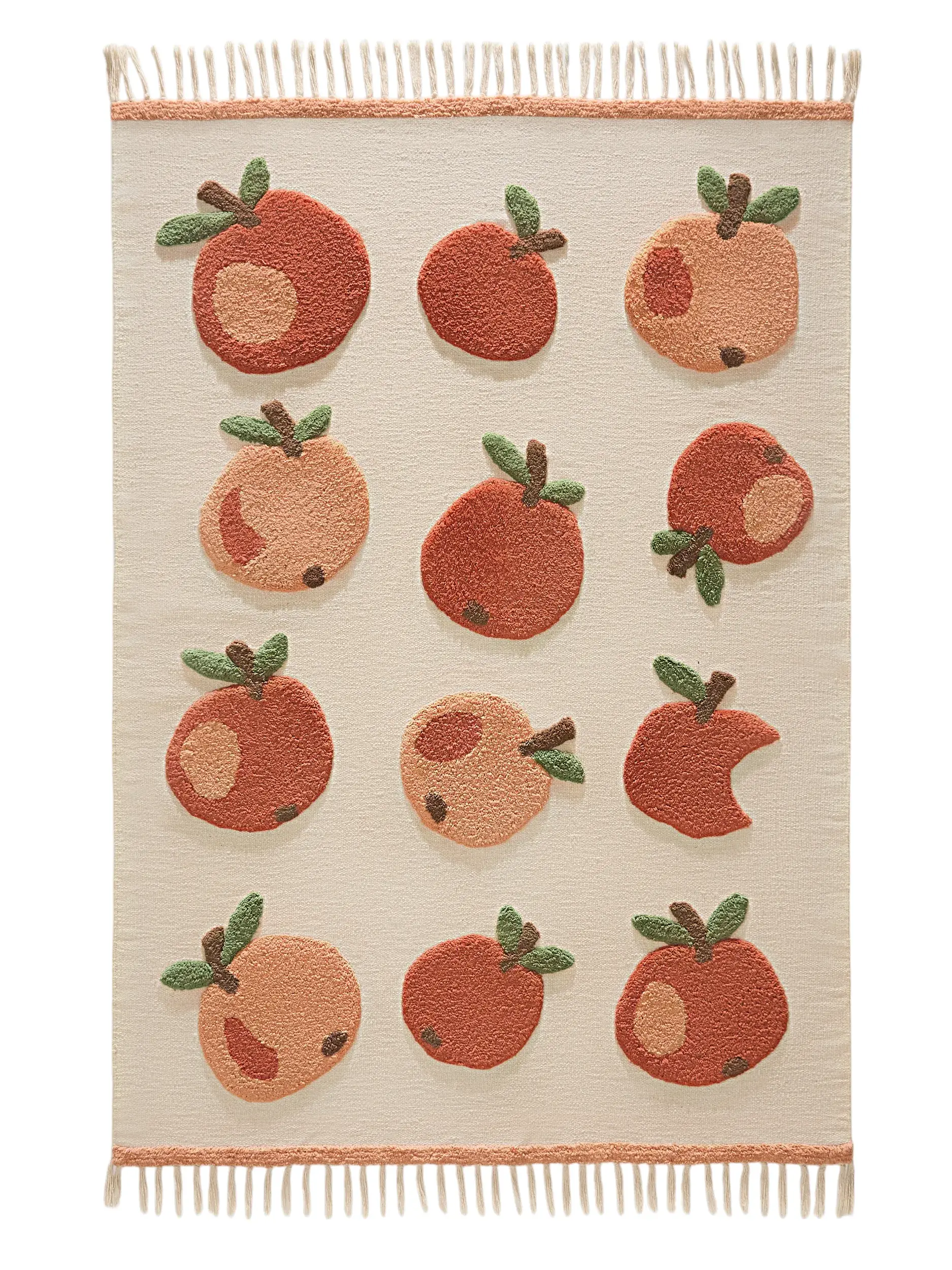 Tappeto bambino Alma Beige/Rosso di 
