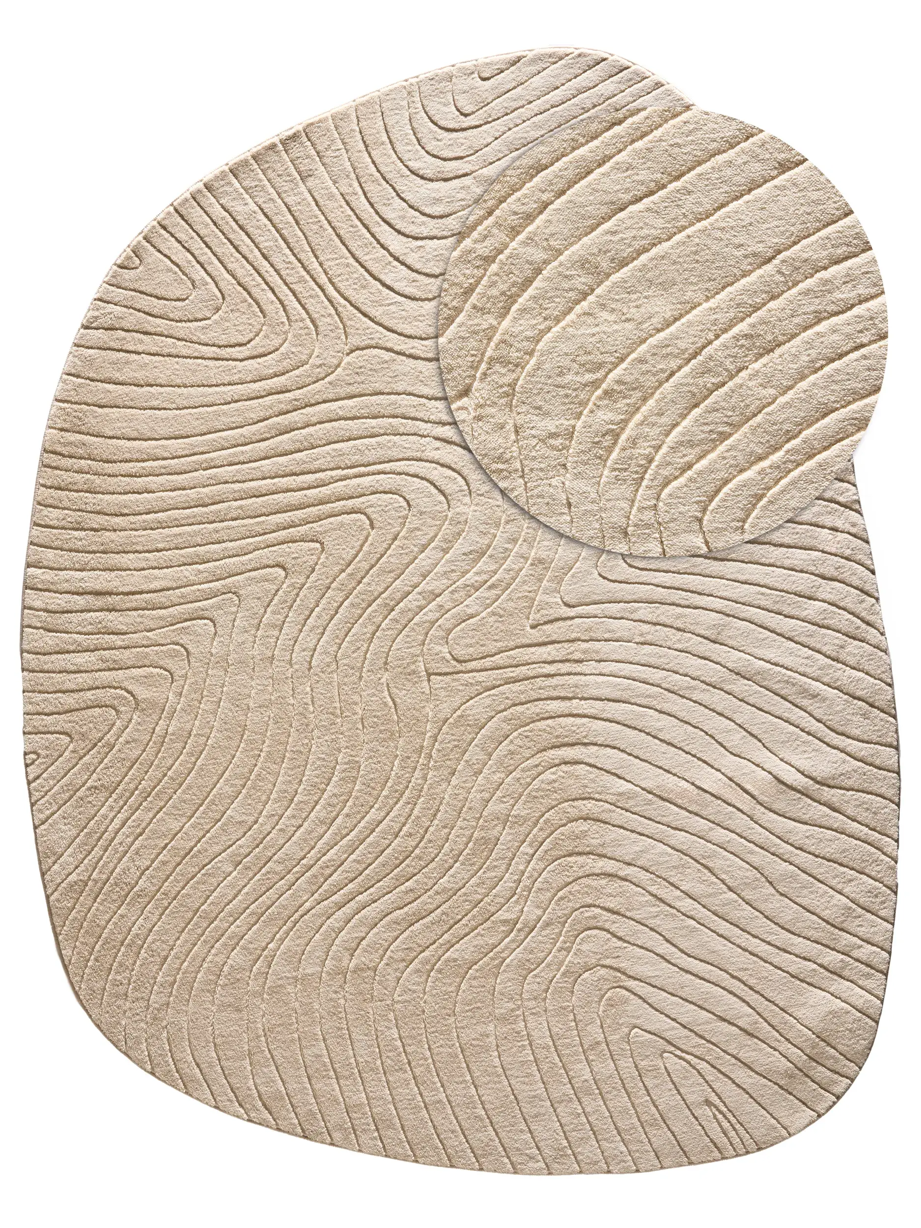 Tapete de 100% Polyester em Beige com pelo de 100% Polyester de altura da benuta Pop