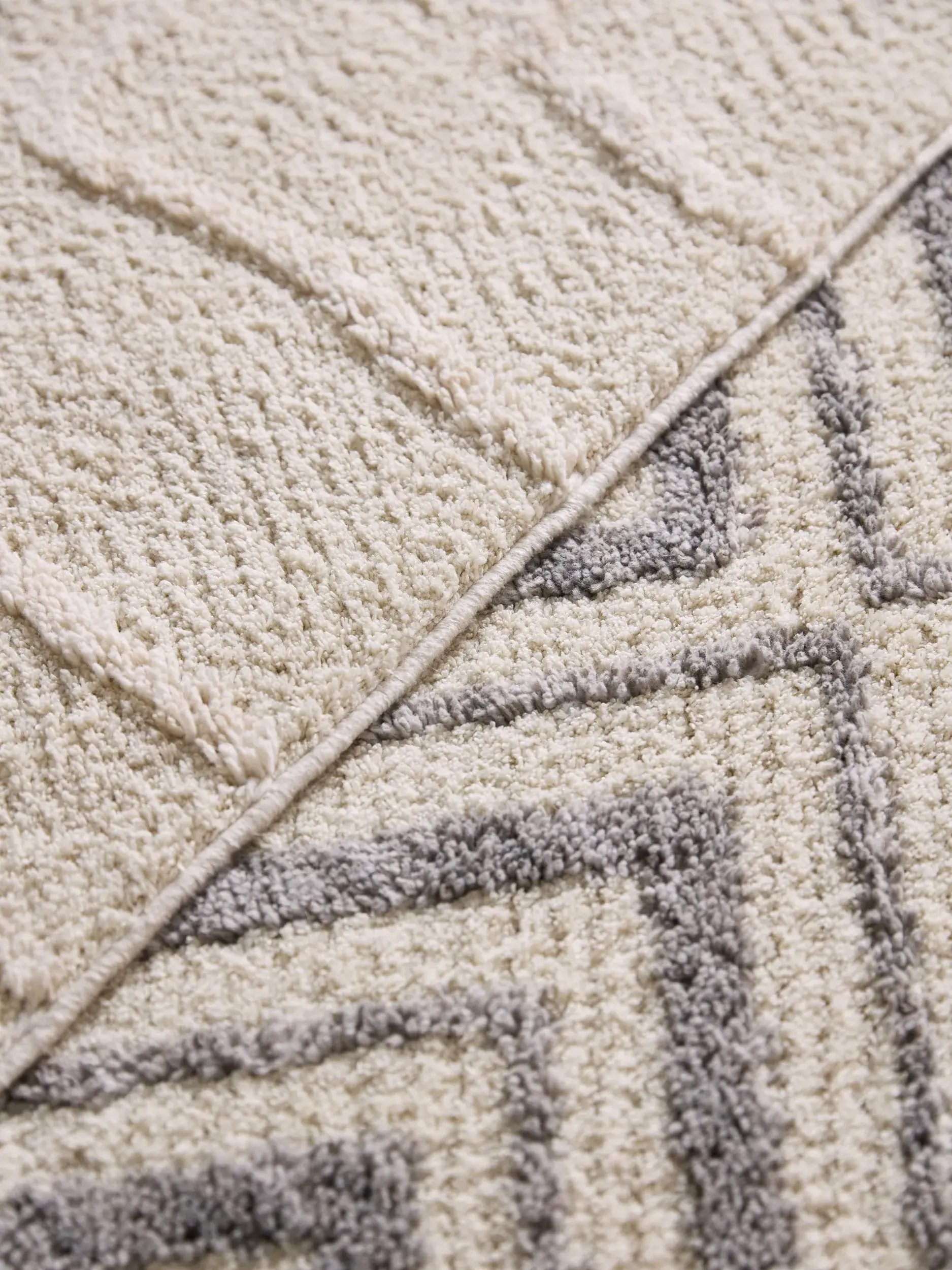 Tapis en 100% Polyester en Blanc avec une pile de 100% Polyester de hauteur de benuta POP