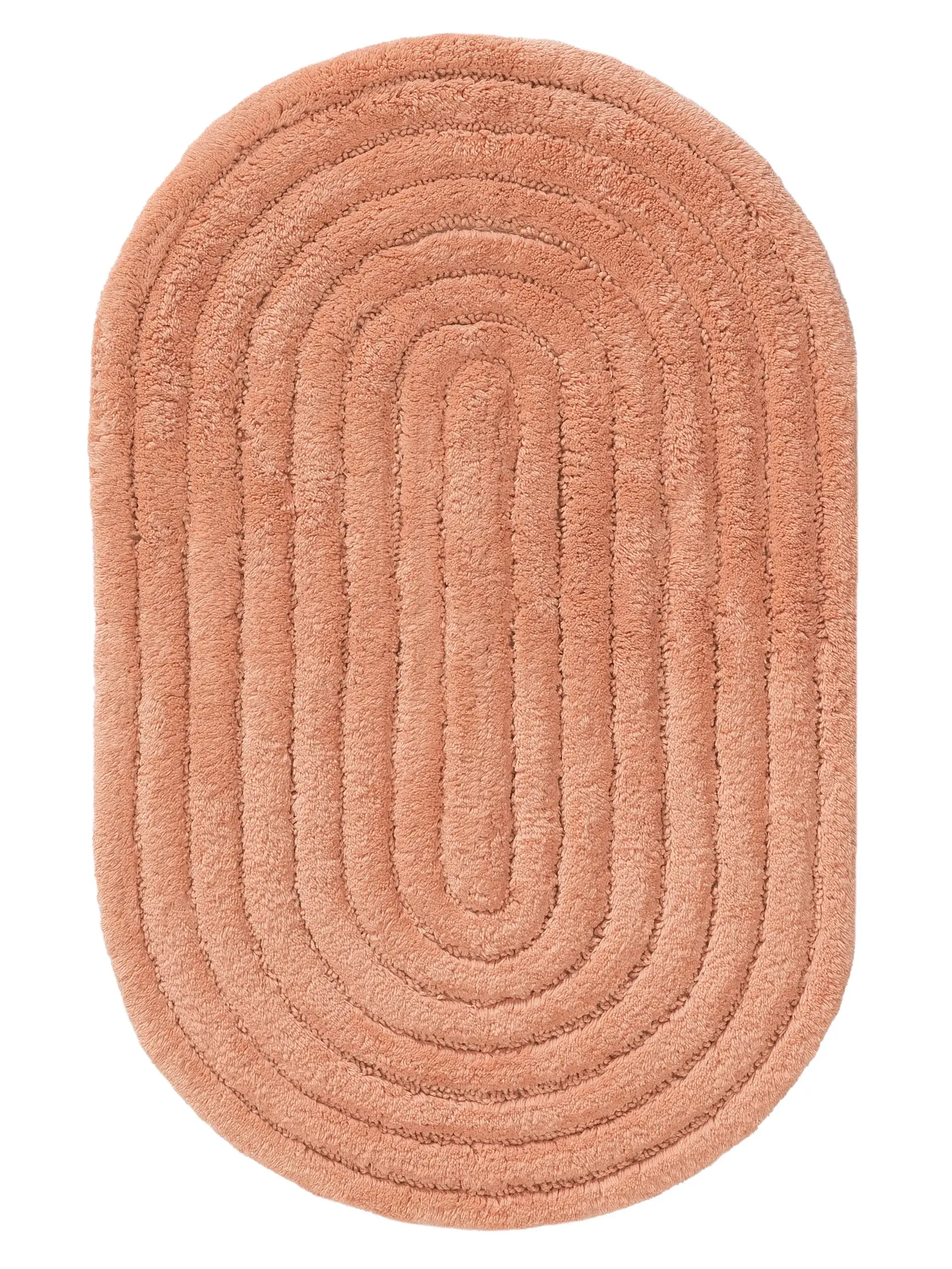 Badematte Nia Orange i Geometrisch-design laget av 100% Baumwolle fra benuta Pop