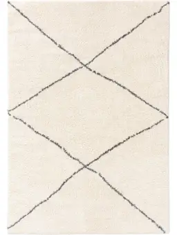 Shaggy rug Benno Cream