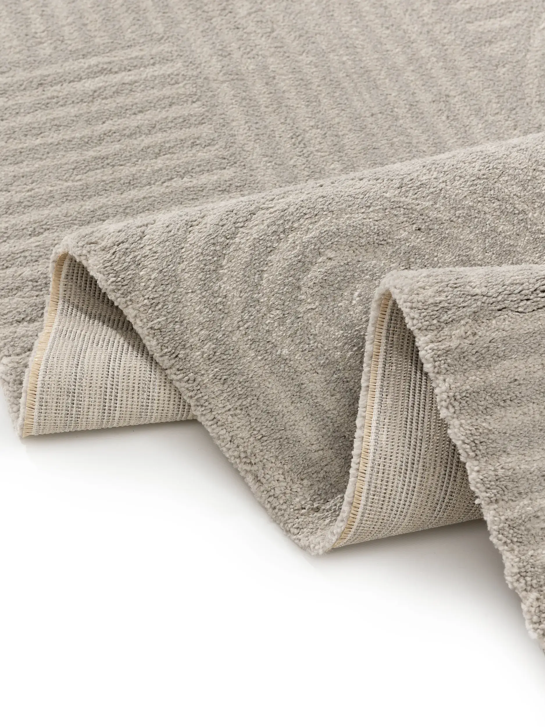 Teppich aus 100% Polypropylen in Grau mit 100% Polypropylen hohem Flor von benuta Nest