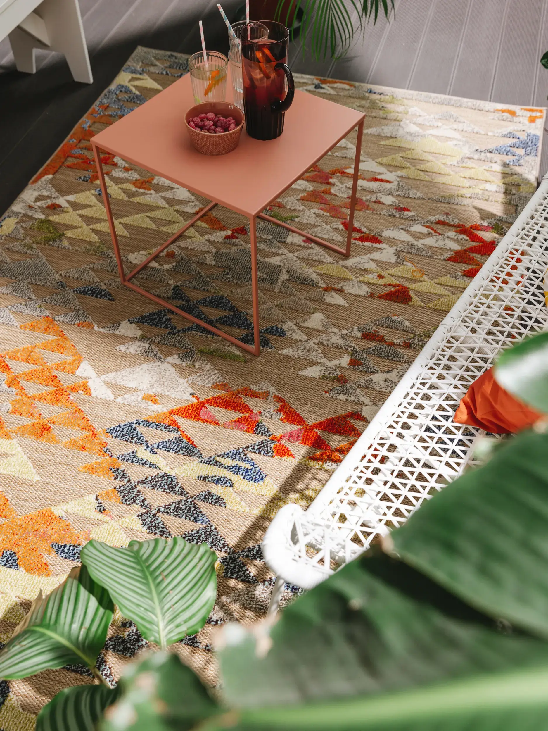 Rug made of 100% Polypropylen in Multicolour with a 100% Polypropylen high pile by benuta Nest
