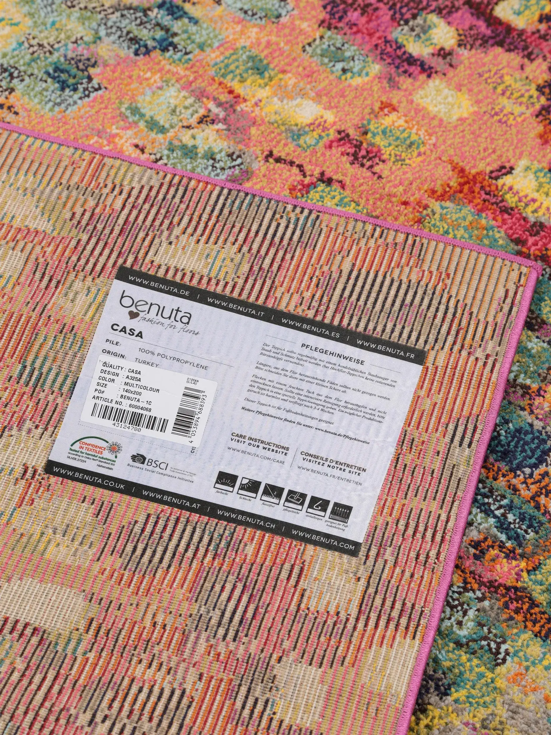 Alfombra de 100% Polipropileno en Multicolor con un pelo de {{Placeholder_Pile Height}} de altura de benuta nest