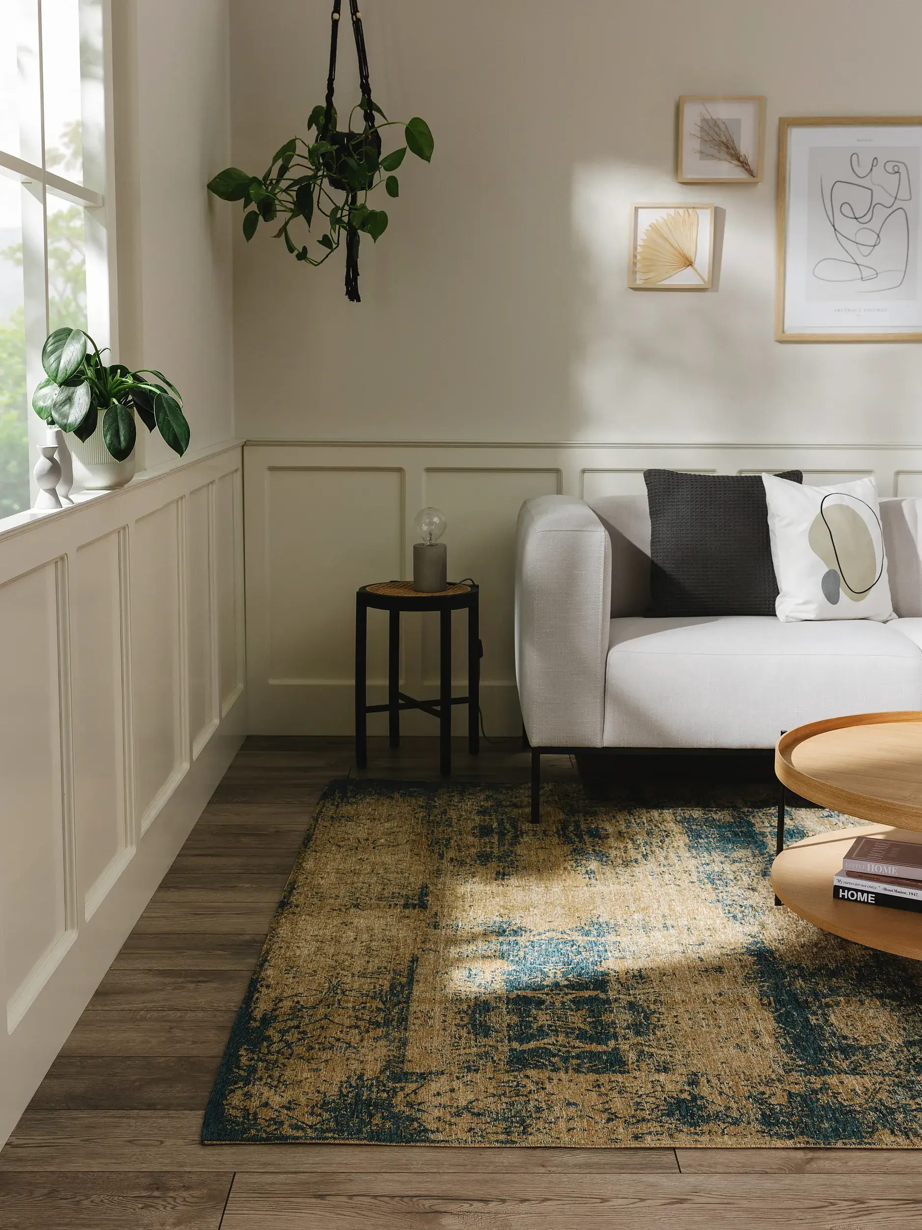 Tappeto di 55% Poli-acrilico, 27% Poliestere, 17% Cotone, 1% Lattice in Beige con pelo alto 55% Poli-acrilico, 27% Poliestere, 17% Cotone, 1% Lattice da benuta nest