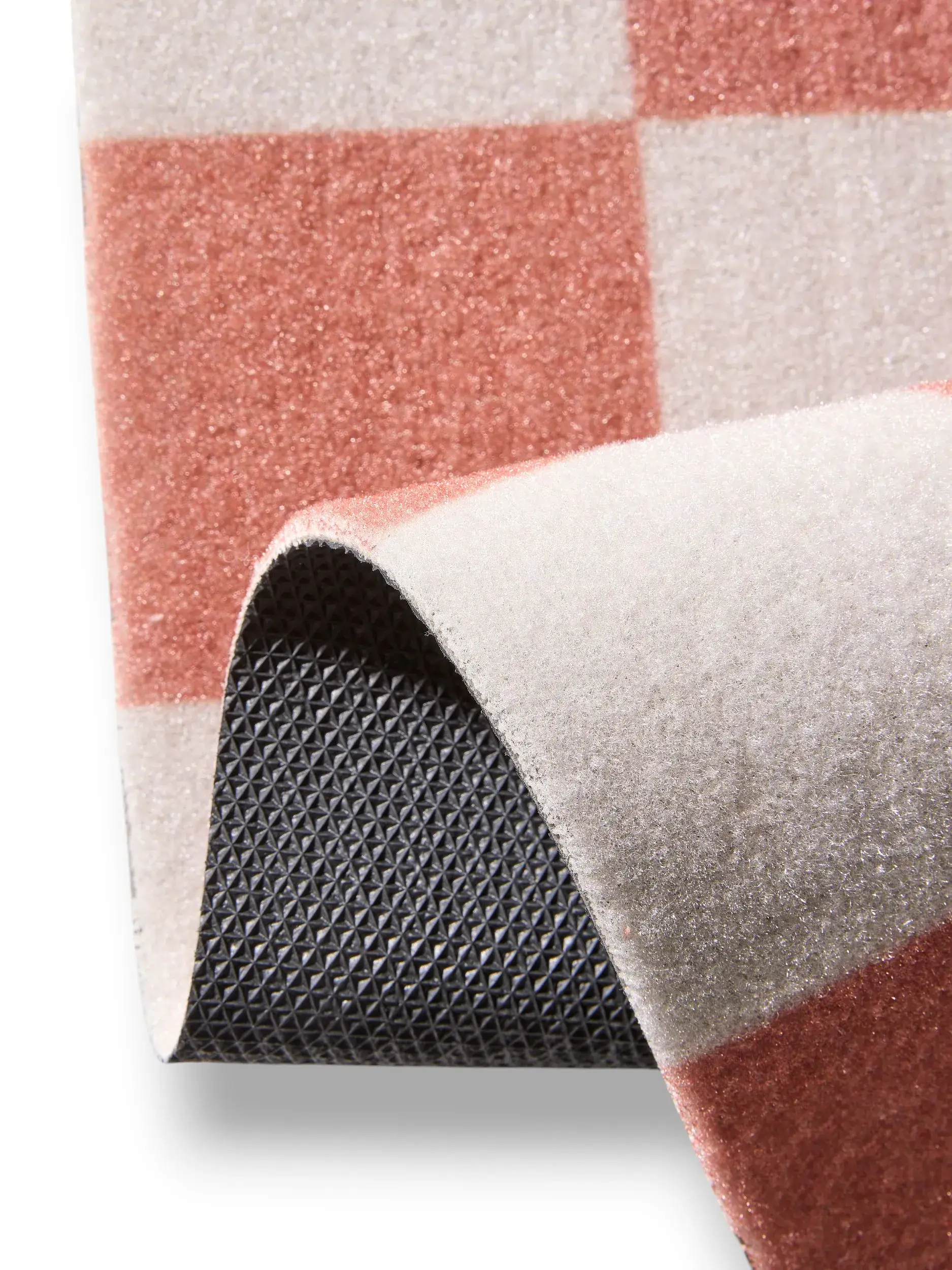 Wycieraczka Checker Terracotta im Design Geometryczny aus 100% Poliester (PET recyklingowany) von benuta