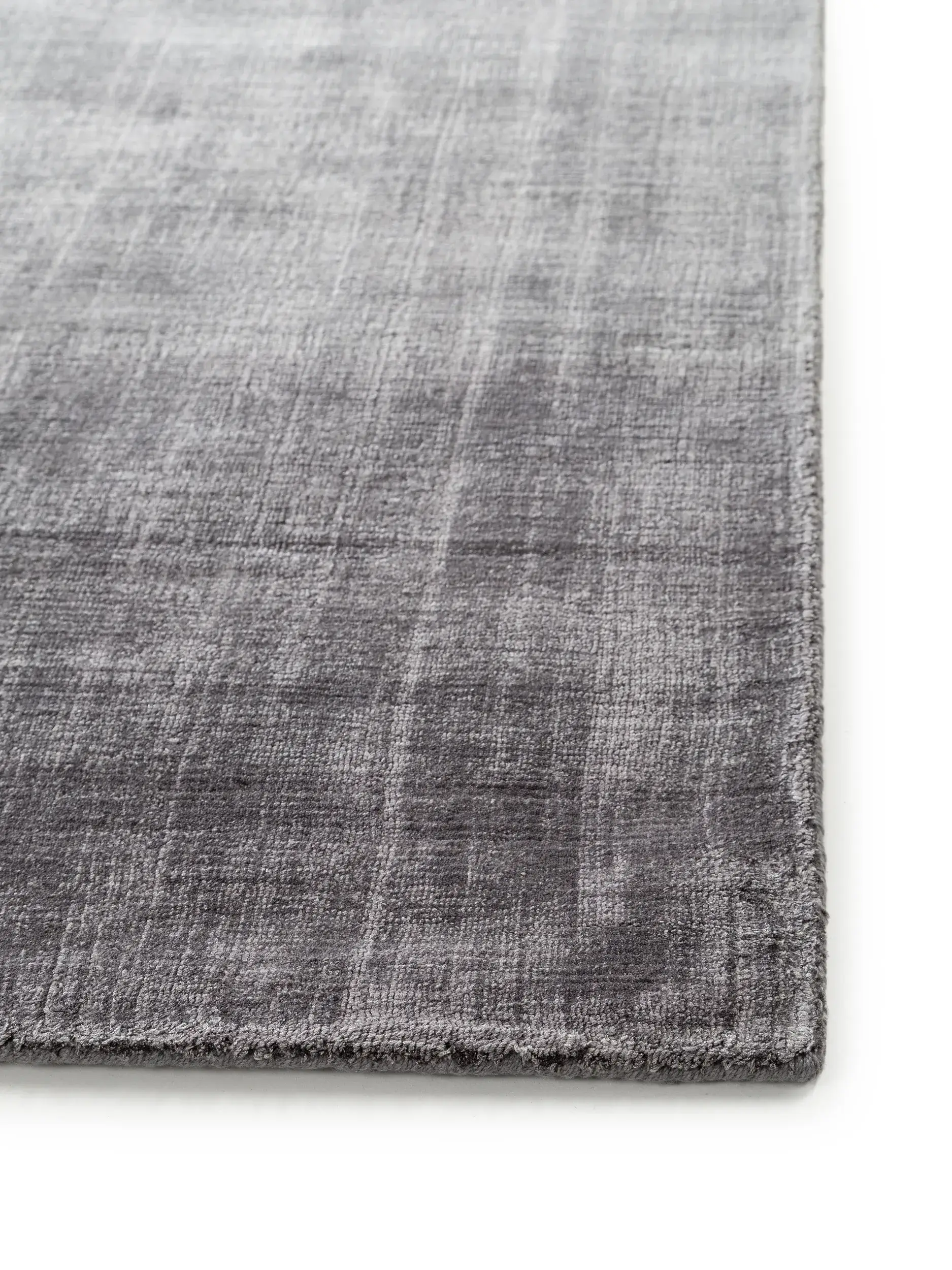 Tapis en 100% Viscose en Gris avec une pile de 100% Viscose de hauteur de benuta Finest