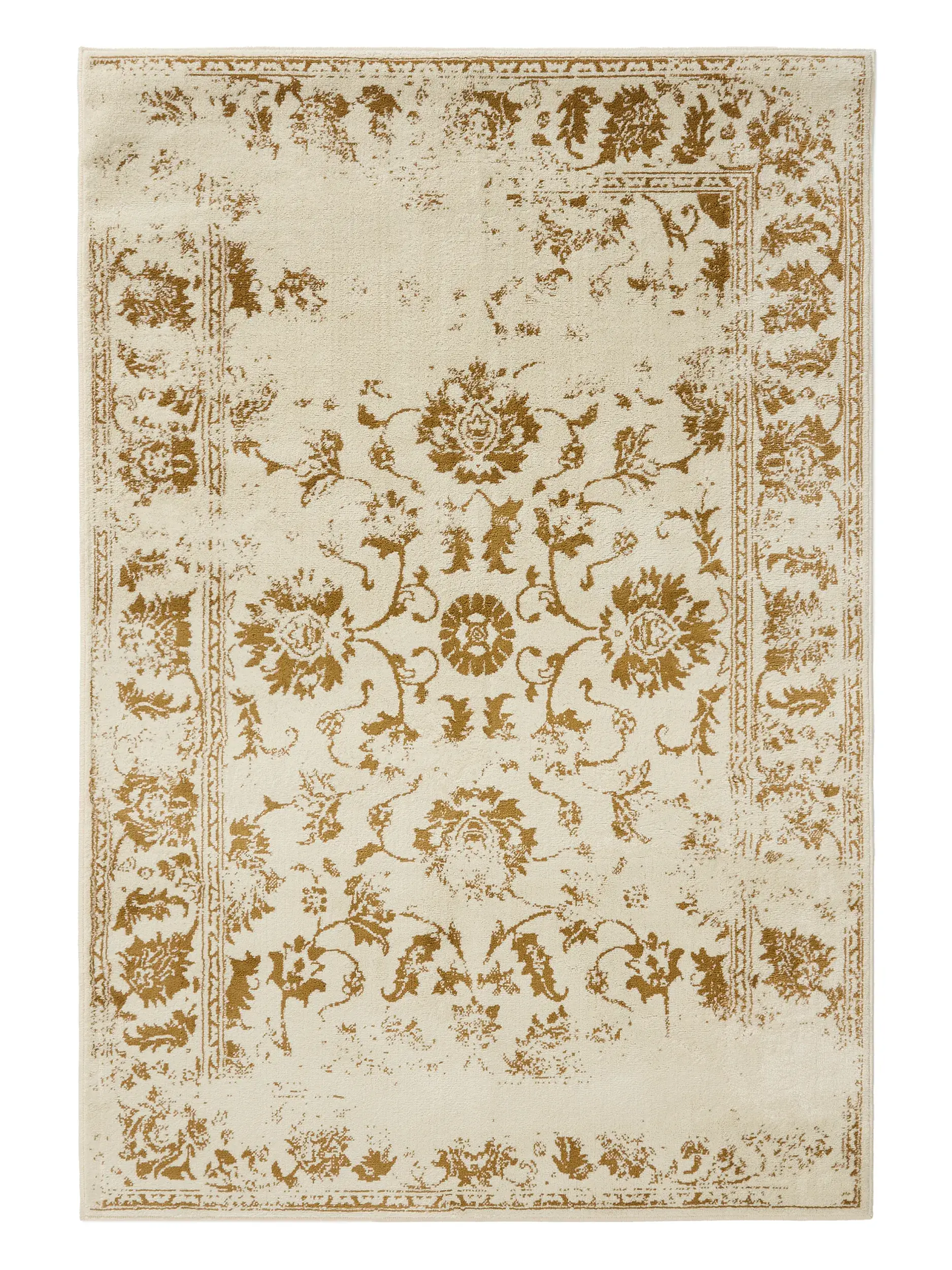 Rug made of 100% Polypropylen in Beige with a 100% Polypropylen high pile by benuta Basic