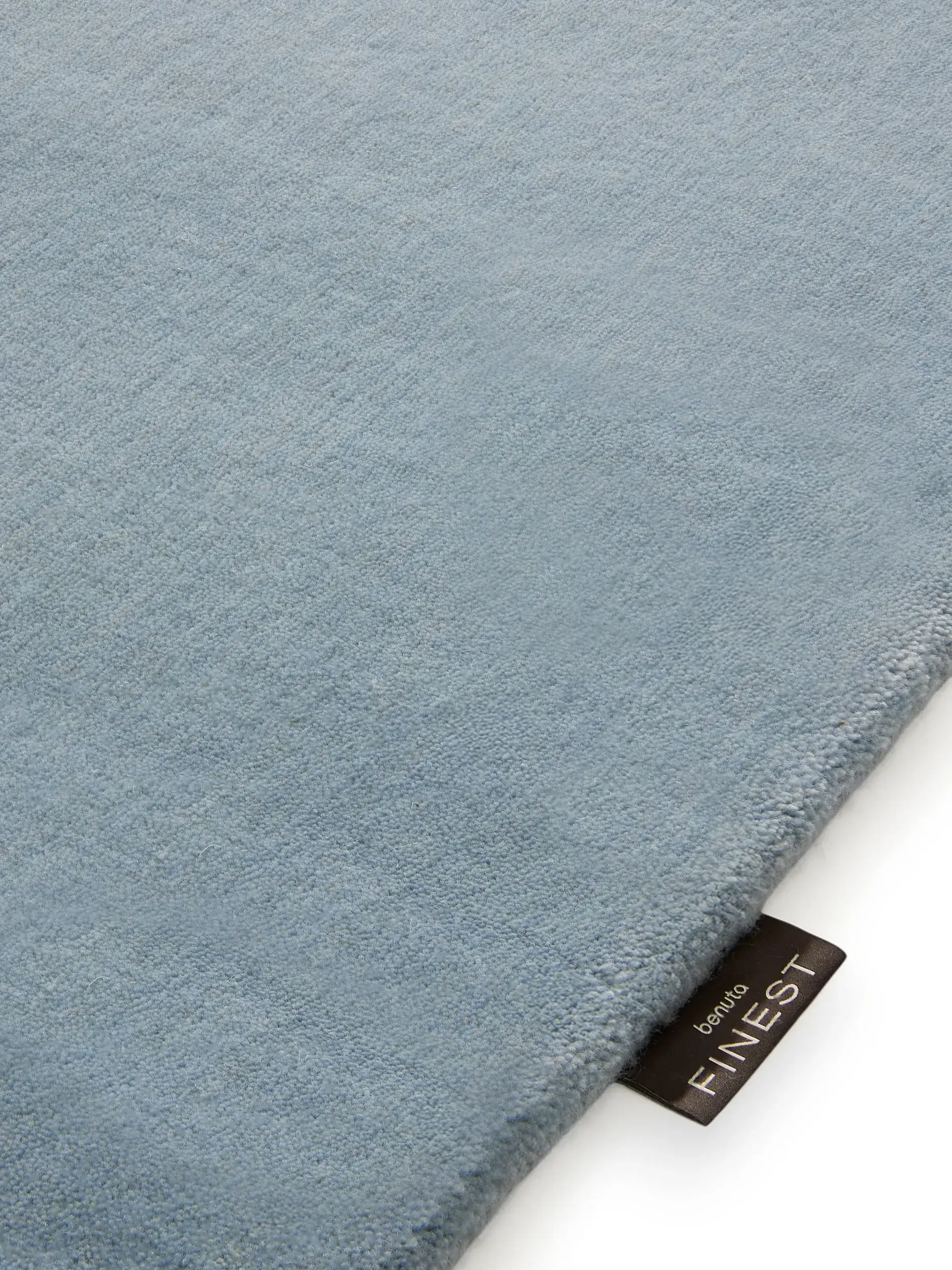 Teppich Mono aus 100% Baumwolle in Blau von benuta